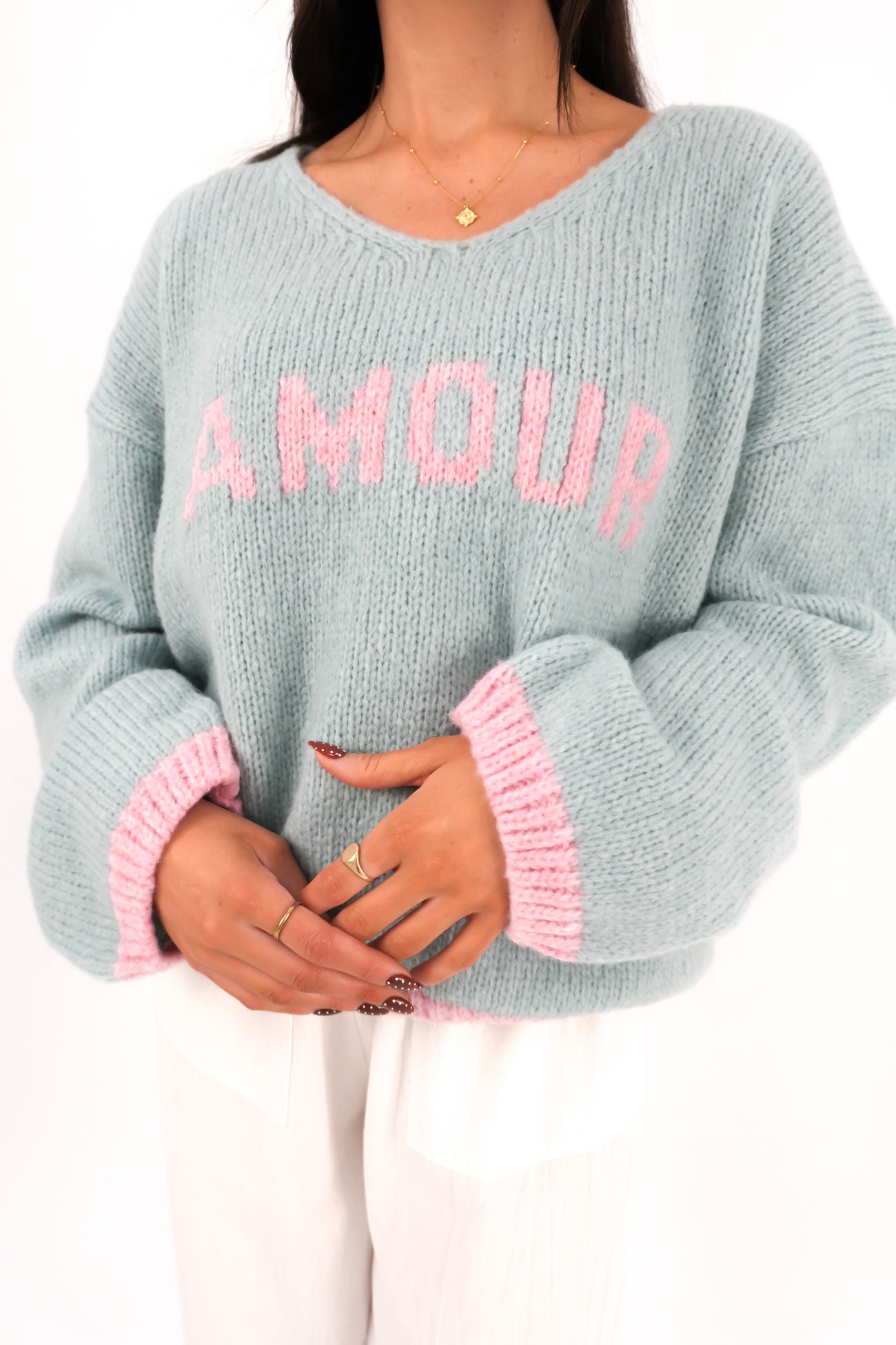 Emiko Knit Jumper Blue