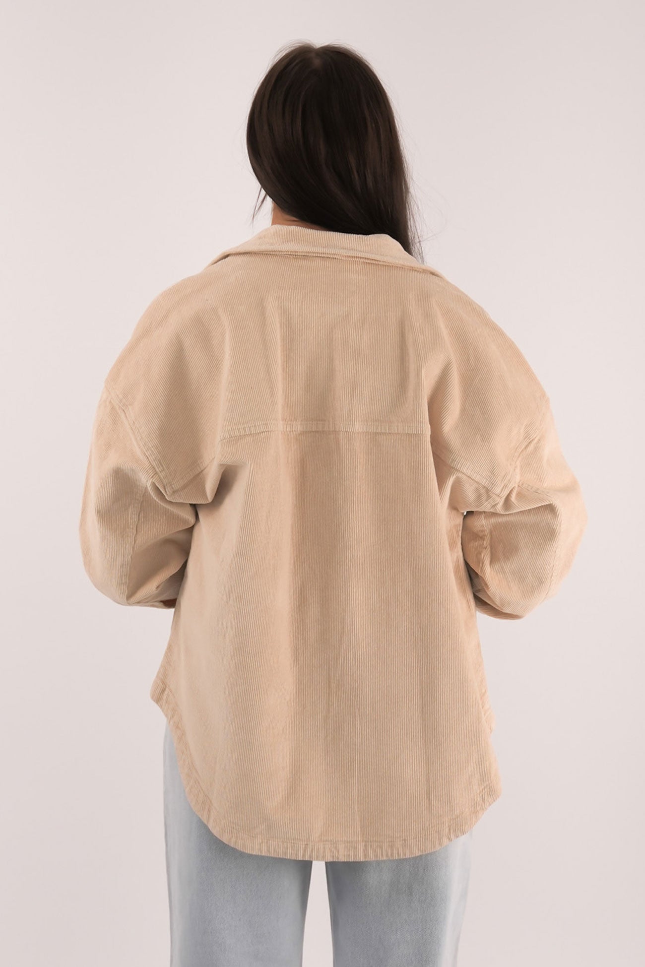 Emma Cord Shacket Vanilla