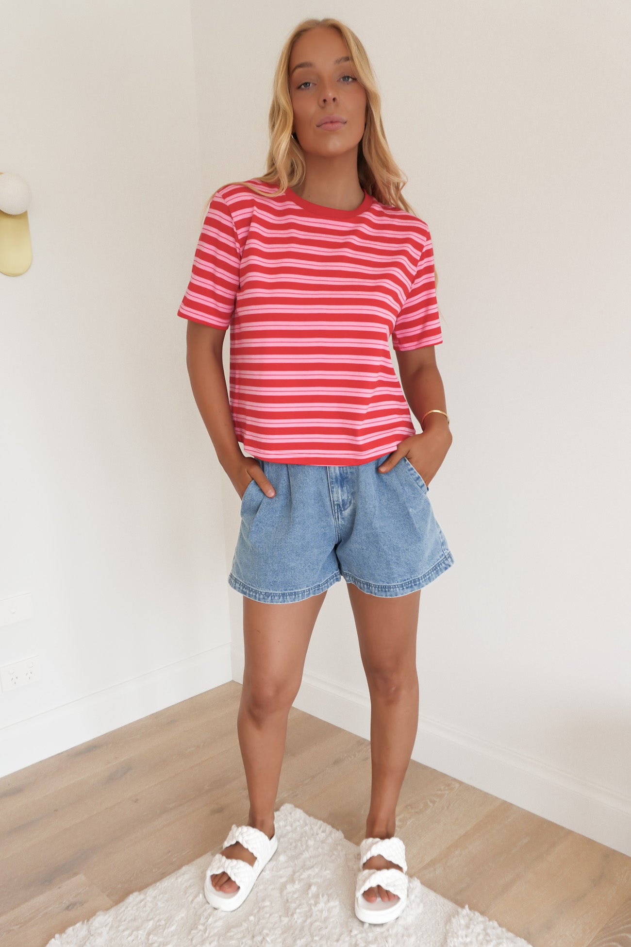 Emma Tee Pink Stripe