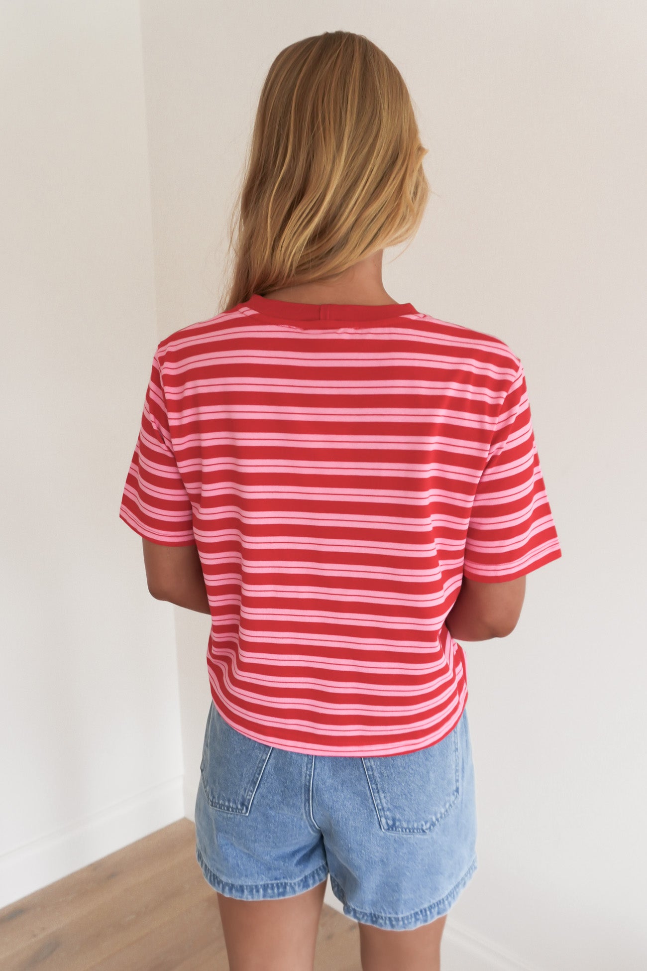 Emma Tee Pink Stripe