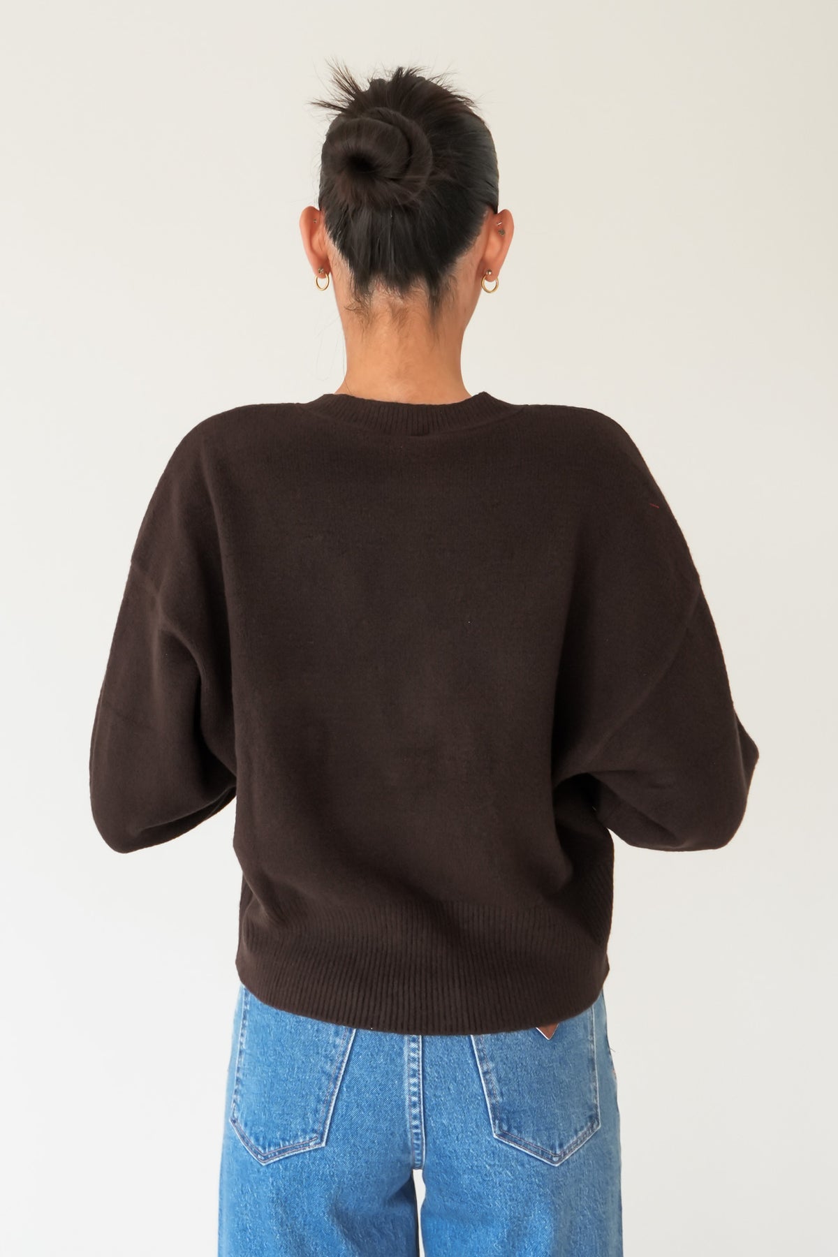 Essentials Knit Cardigan Aurora Coffee