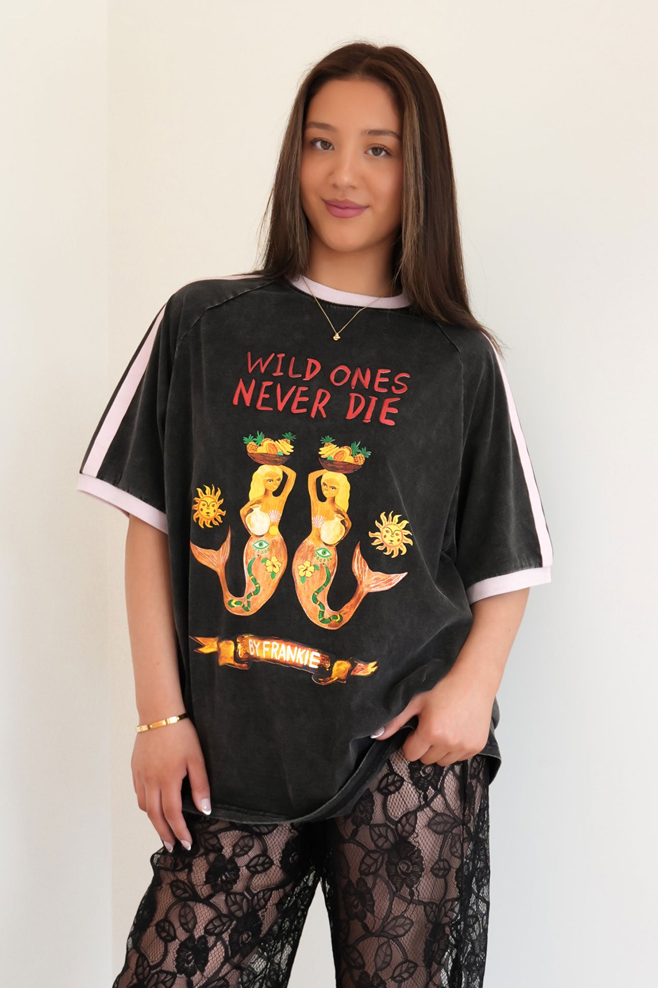 Ethan Tee Black Acid Wash