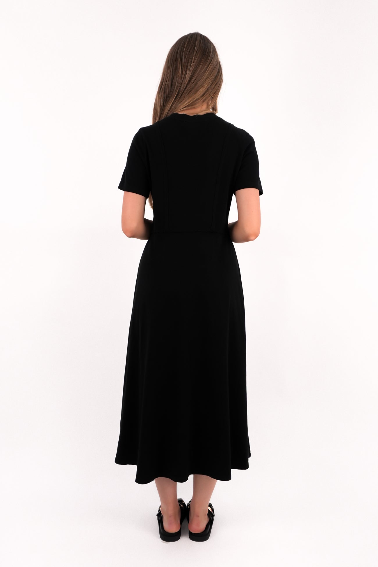 Eva Midi Dress Washed Black