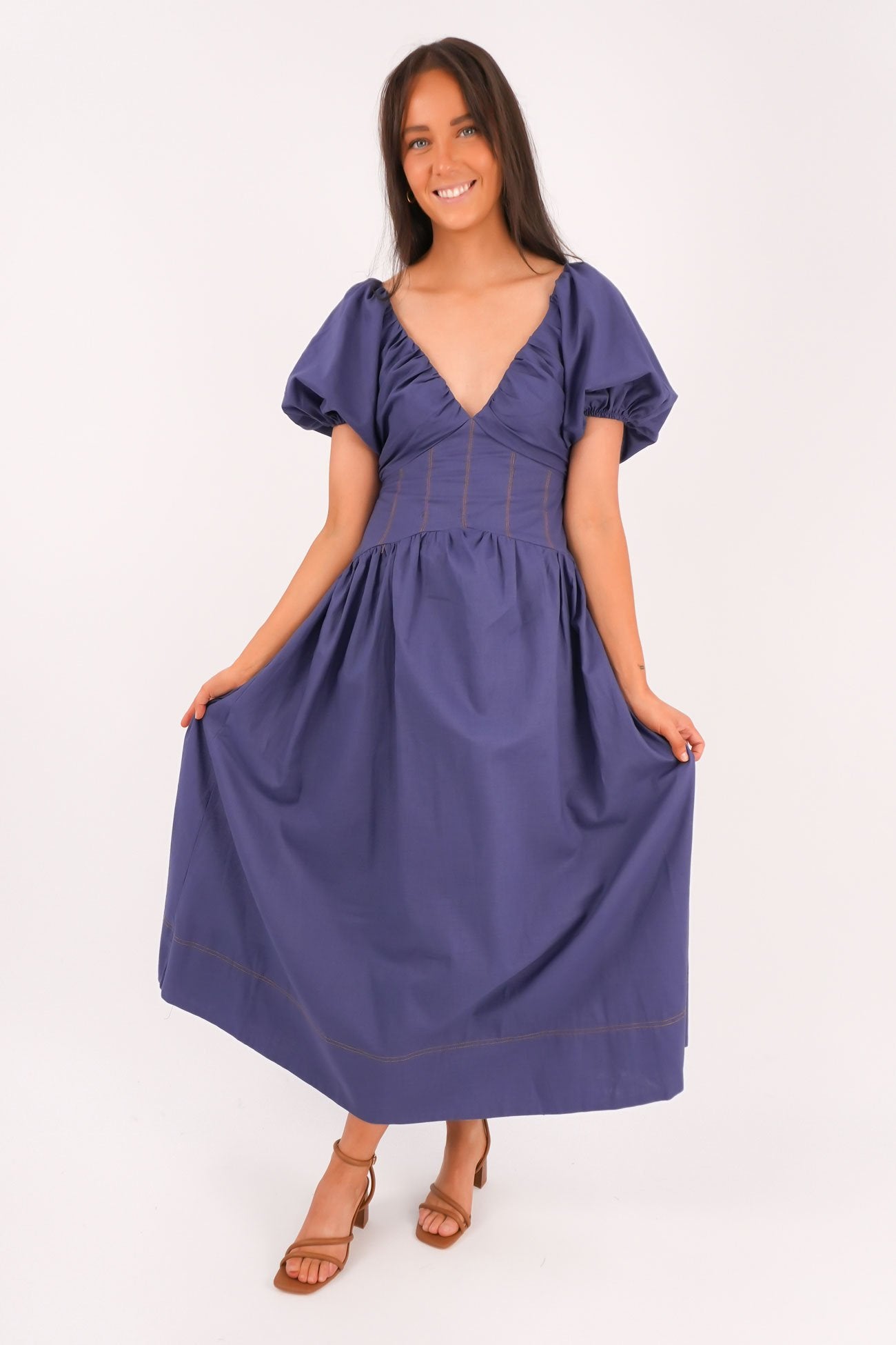 Fate Midi Dress Blue