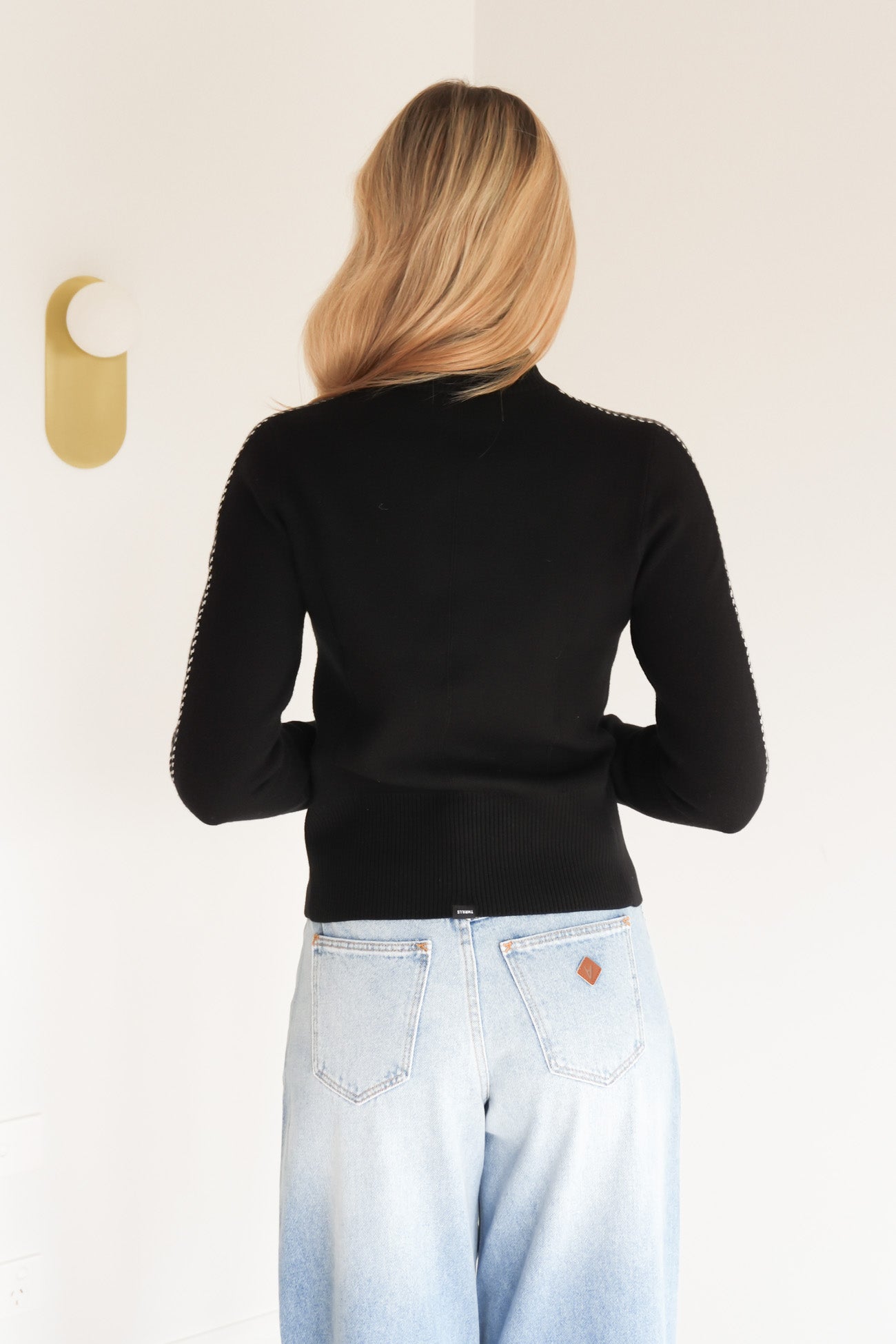 Final Call Zip Knit Sweater Black
