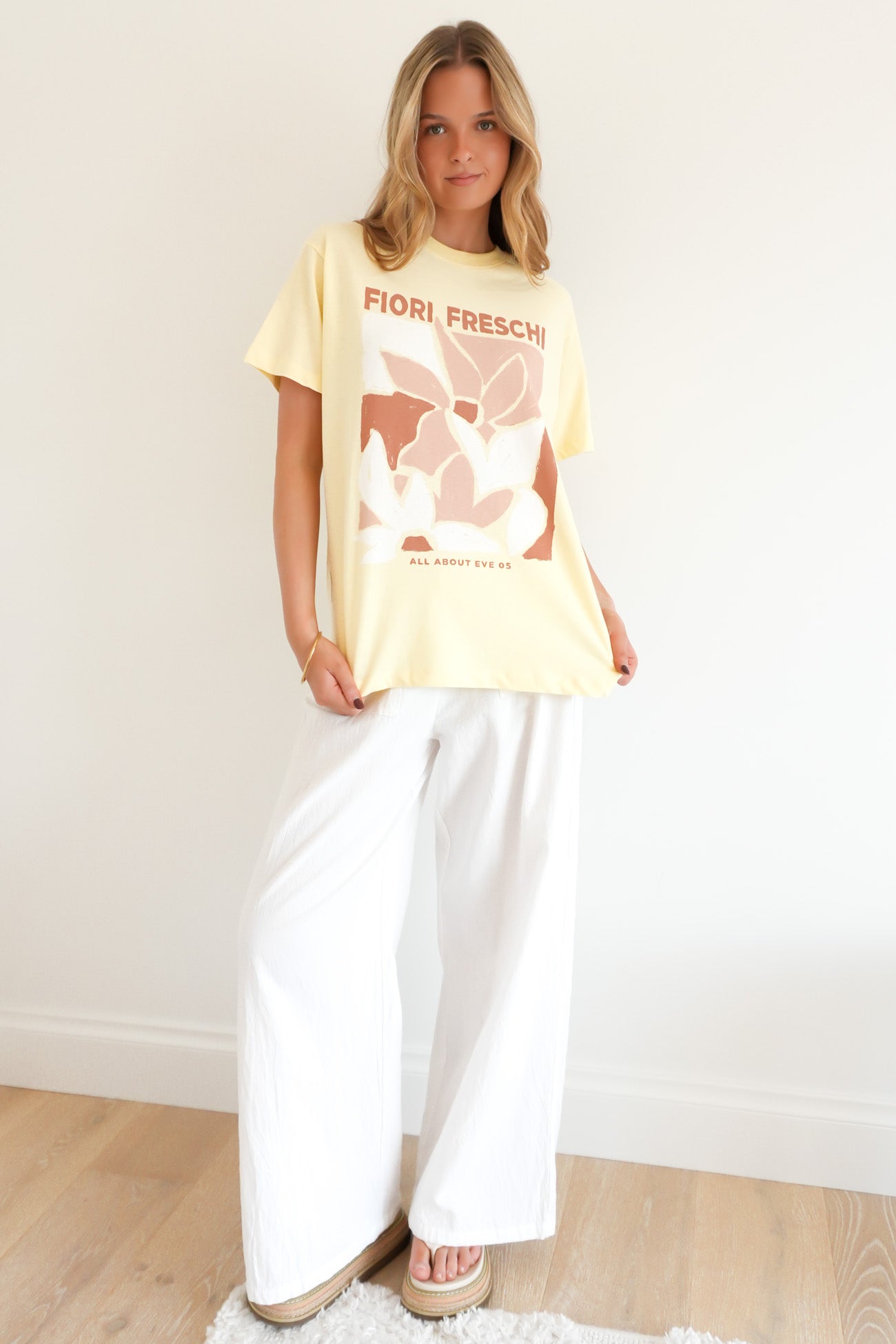 Fiori Freschi Relaxed Tee Yellow