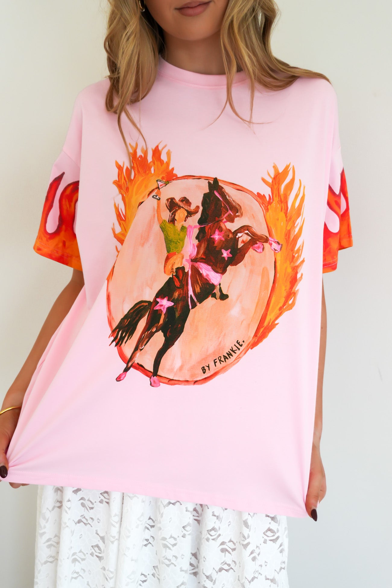 Flames Tee Pink