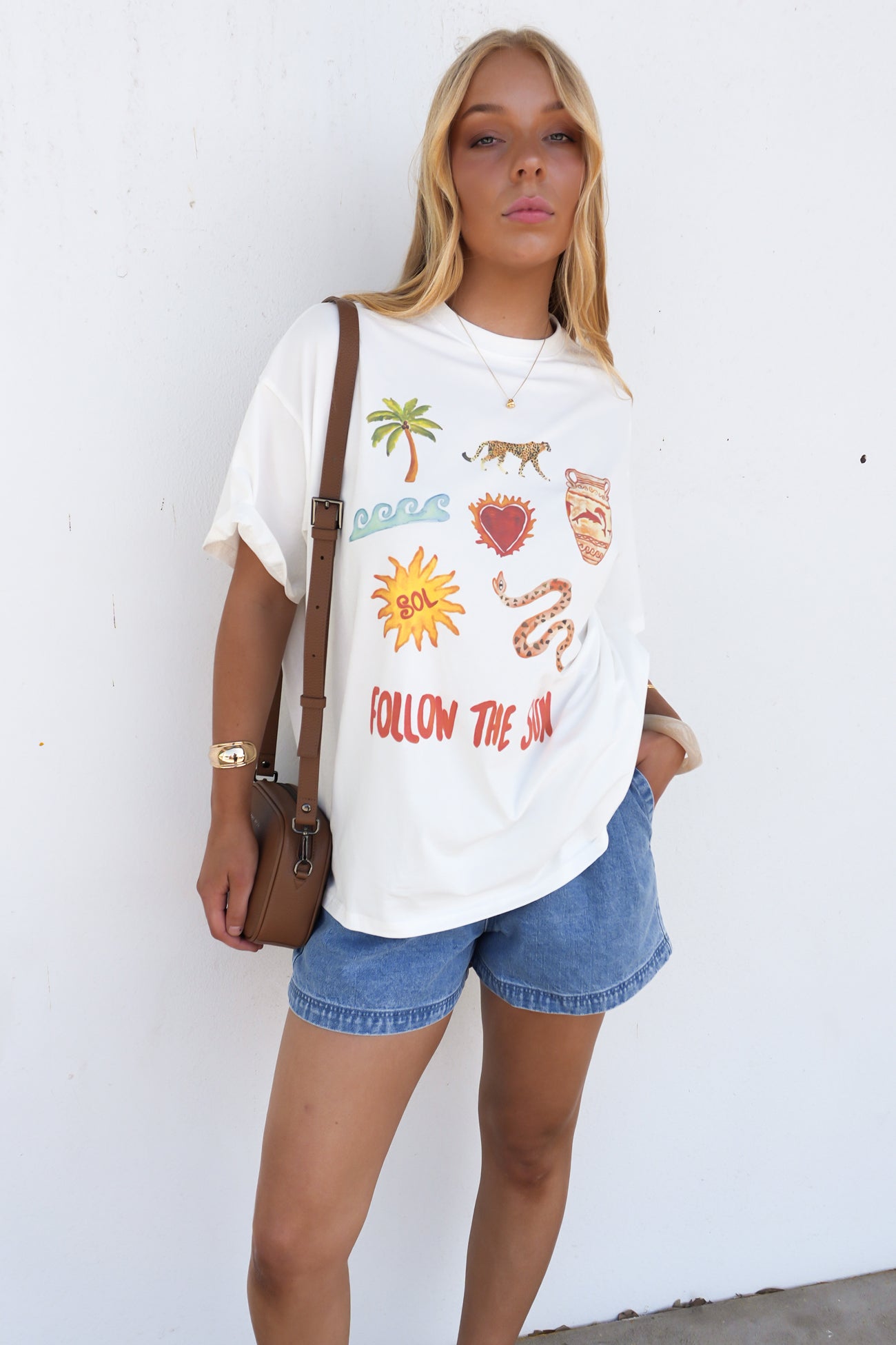 Follow The Sun Tee White