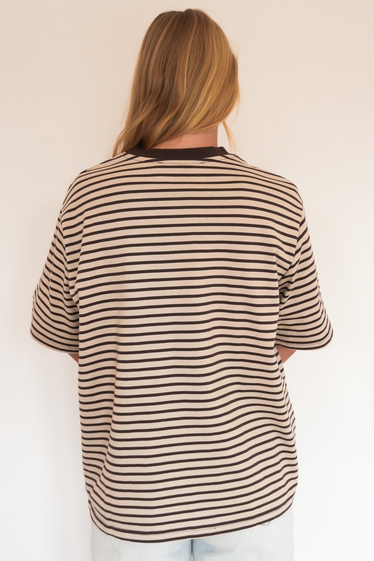 Foundation Stripe Short Sleeve Tee Chocolate