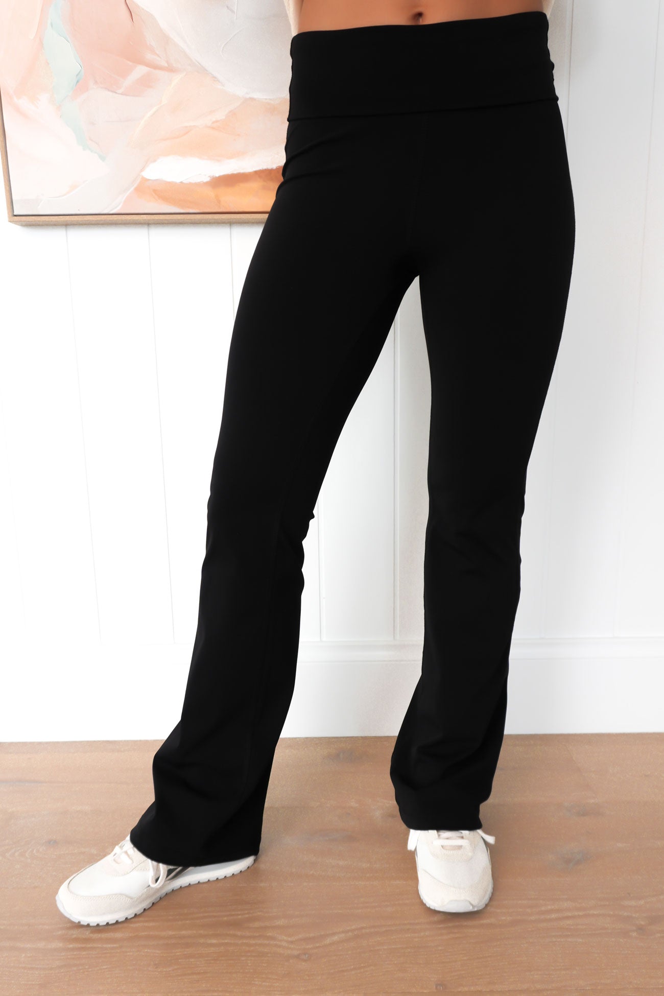 Fox Fold Over Flare Pant Black