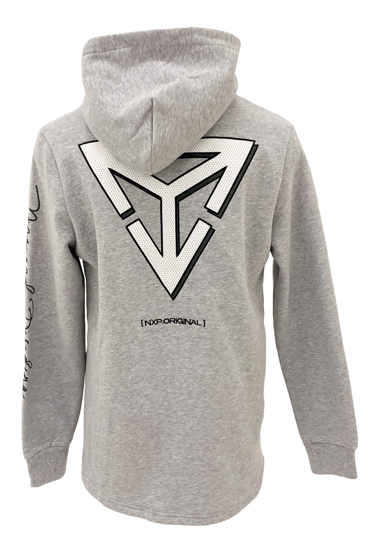 Fury Dual Curved Hoodie Grey Marle b