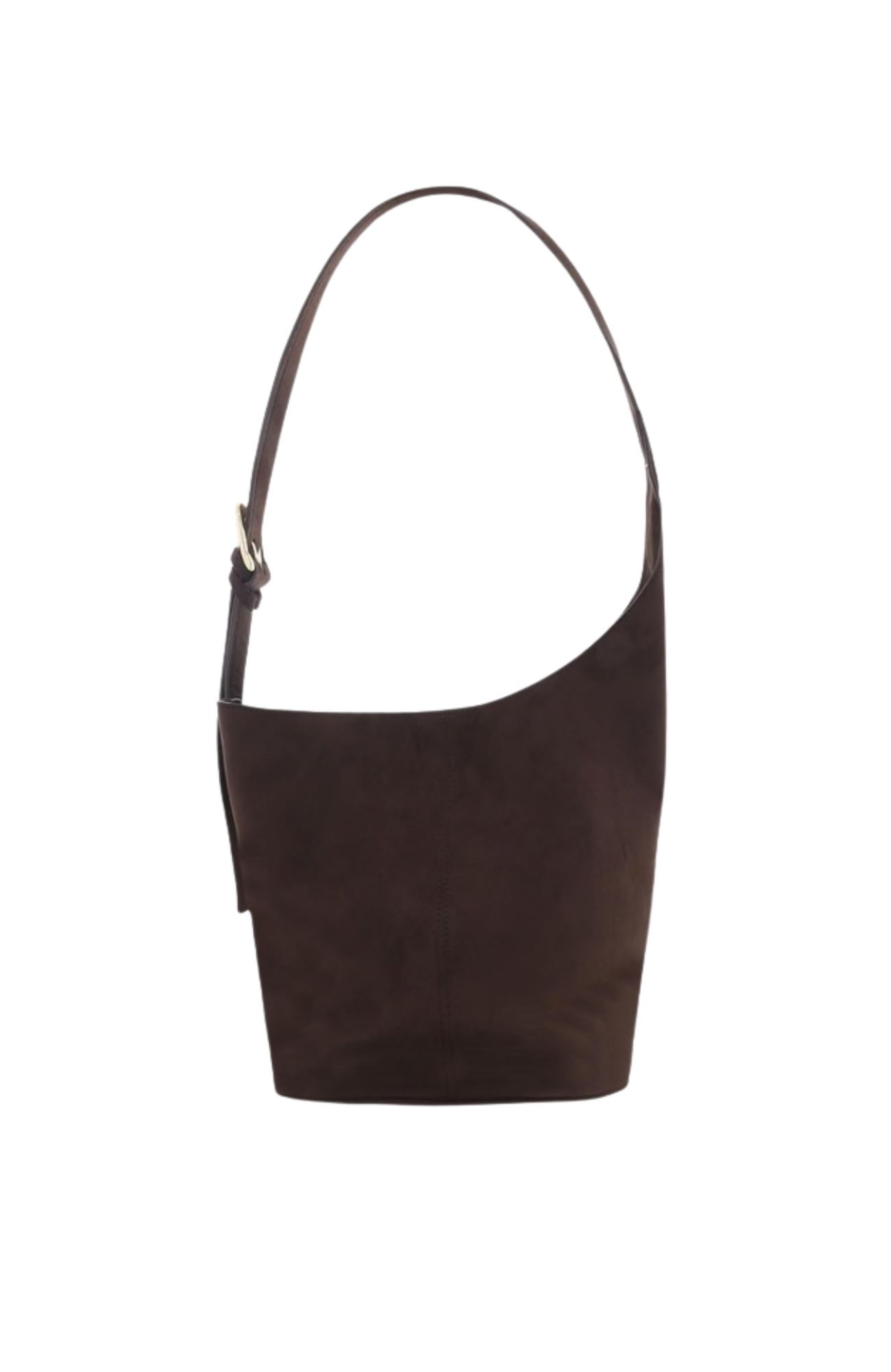 Genna Shoulder Bag Dark Cacao Suede