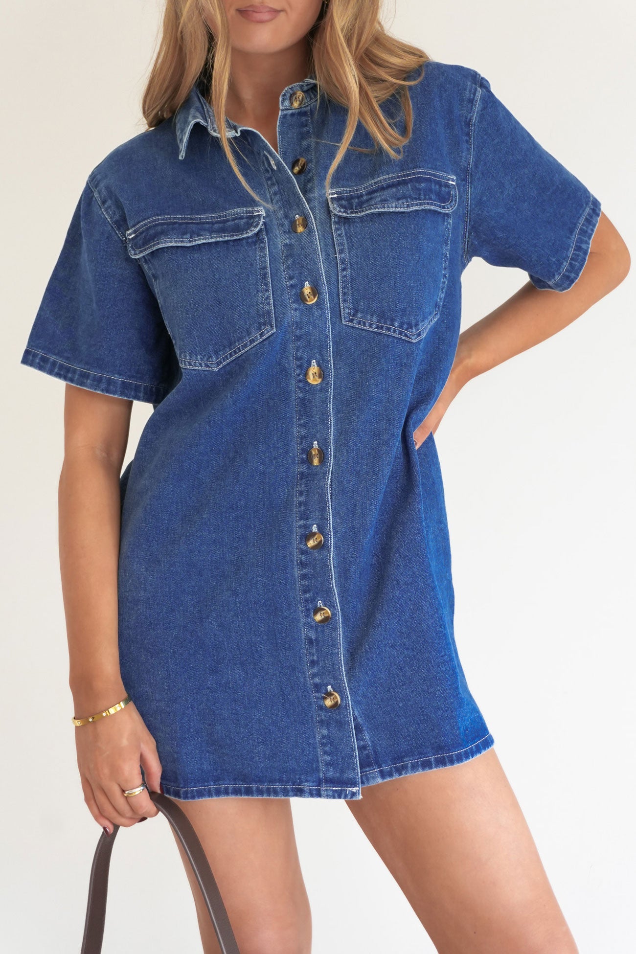 Georgie Denim Mini Dress Indigo