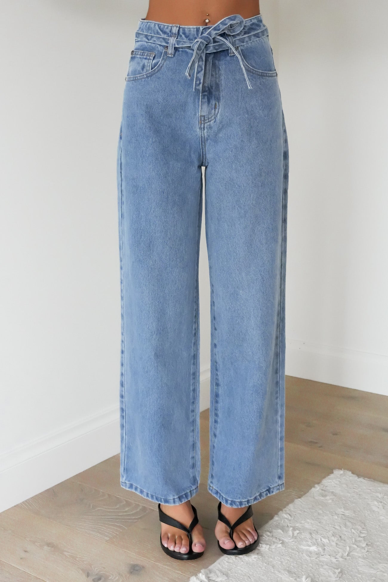 Gia High Rise Baggy Jean Light Blue