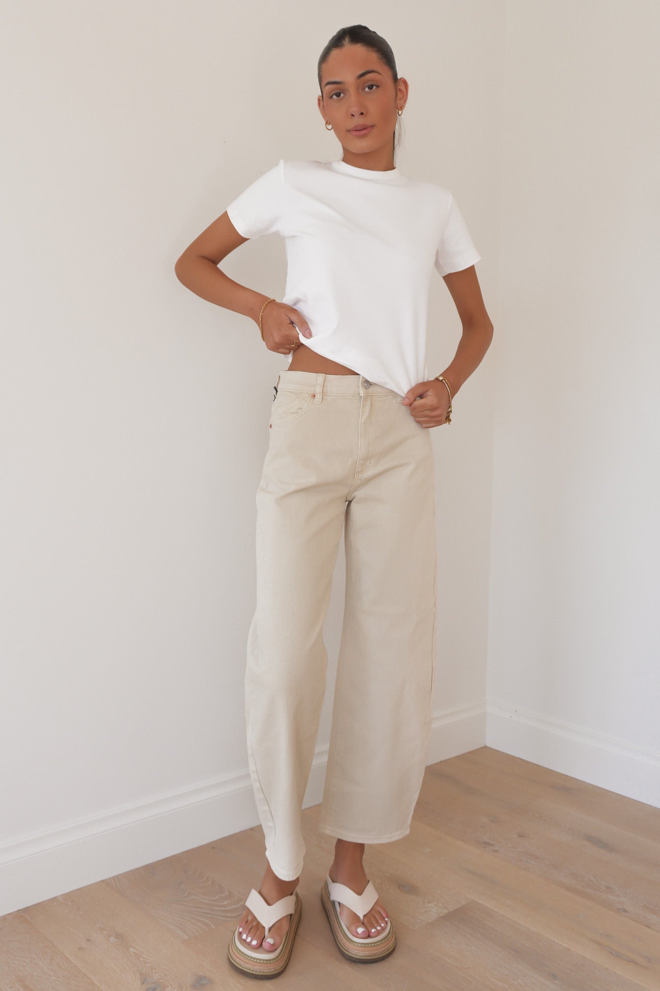 Gigi Barrel Jean Salt