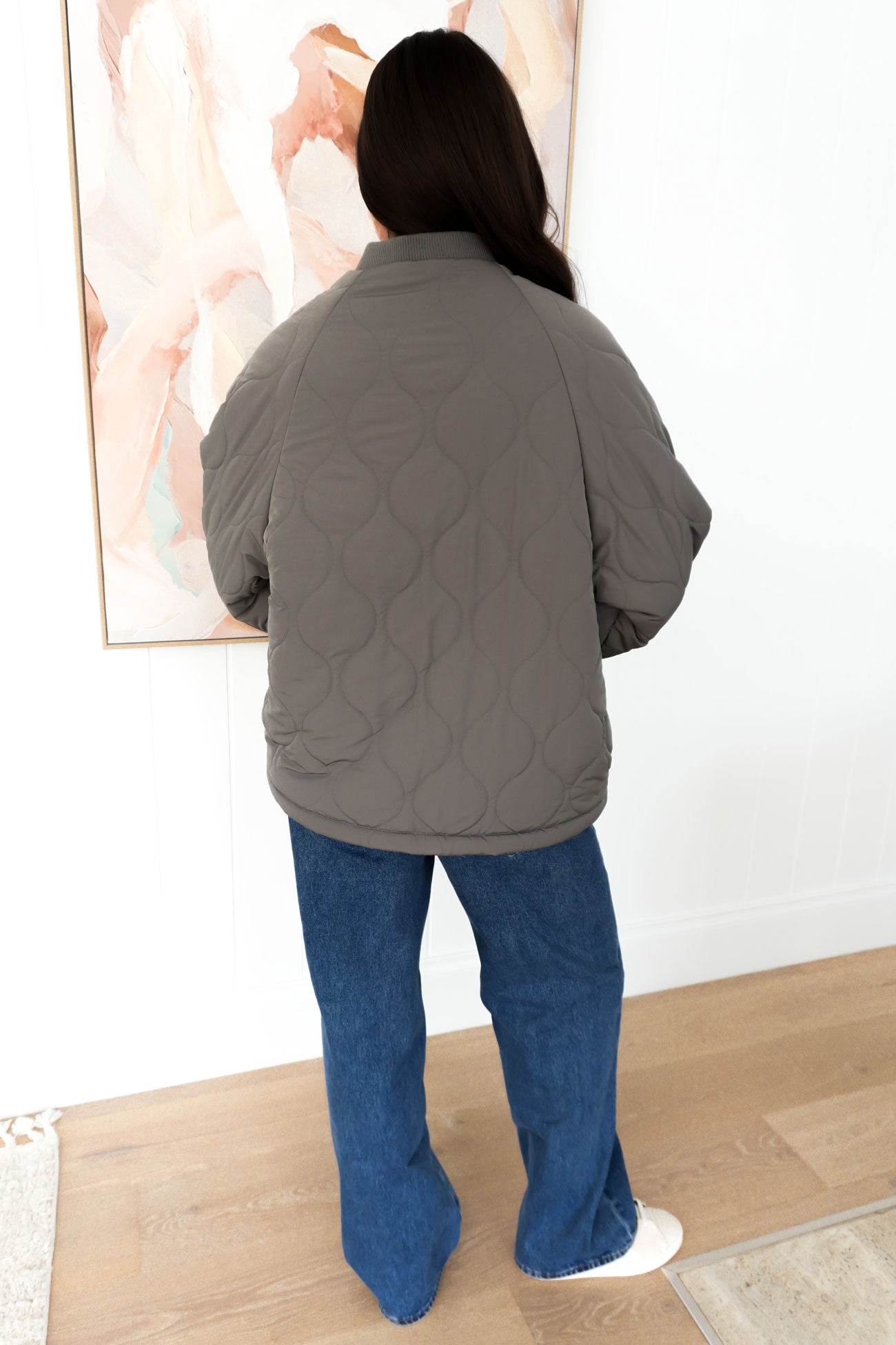 Harrison Quilted Jacket Charcoal b