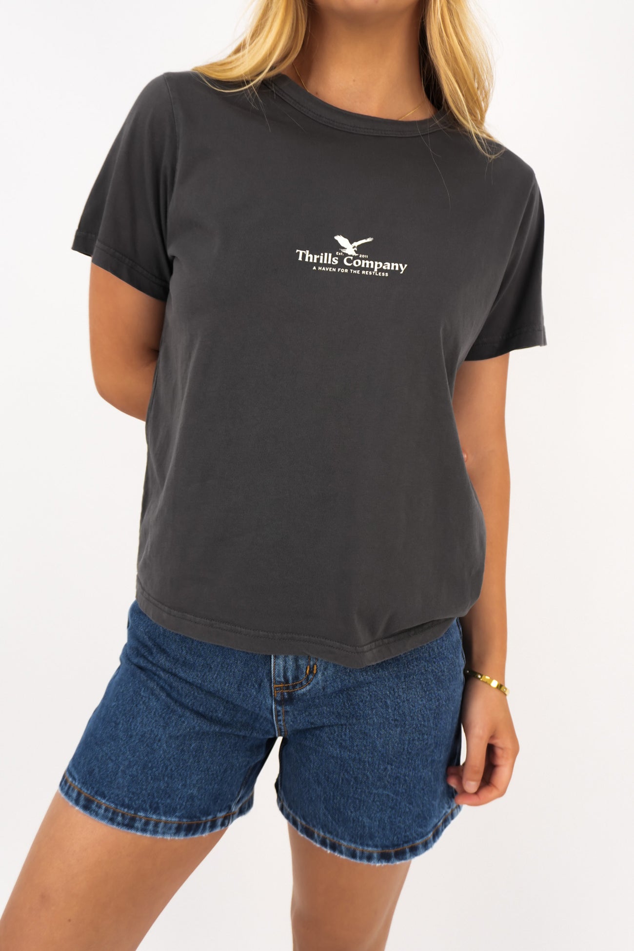 Haven For The Reckless Relaxed Tee Dark Charcoal