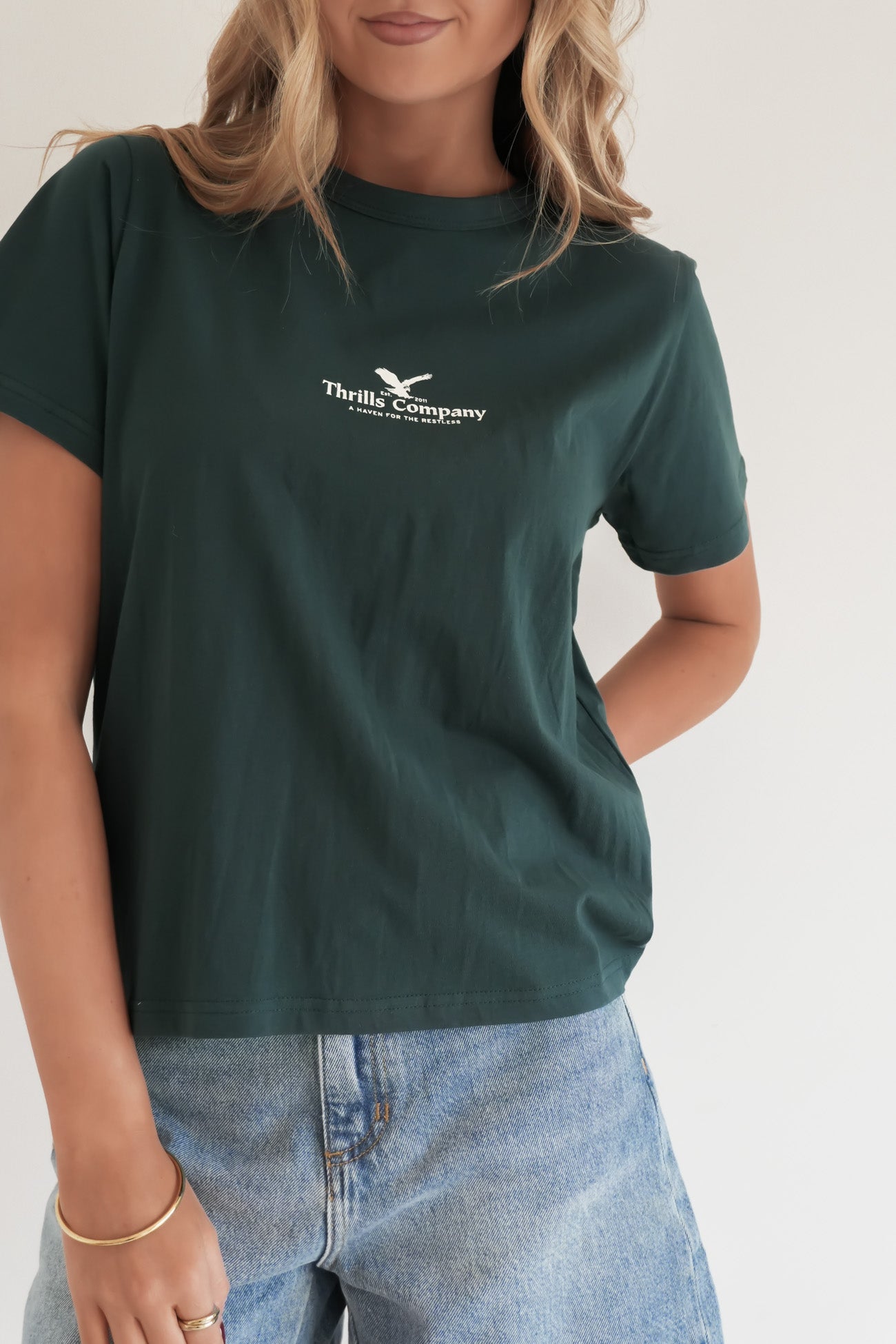 Haven For The Reckless Relaxed Tee Jasper Green