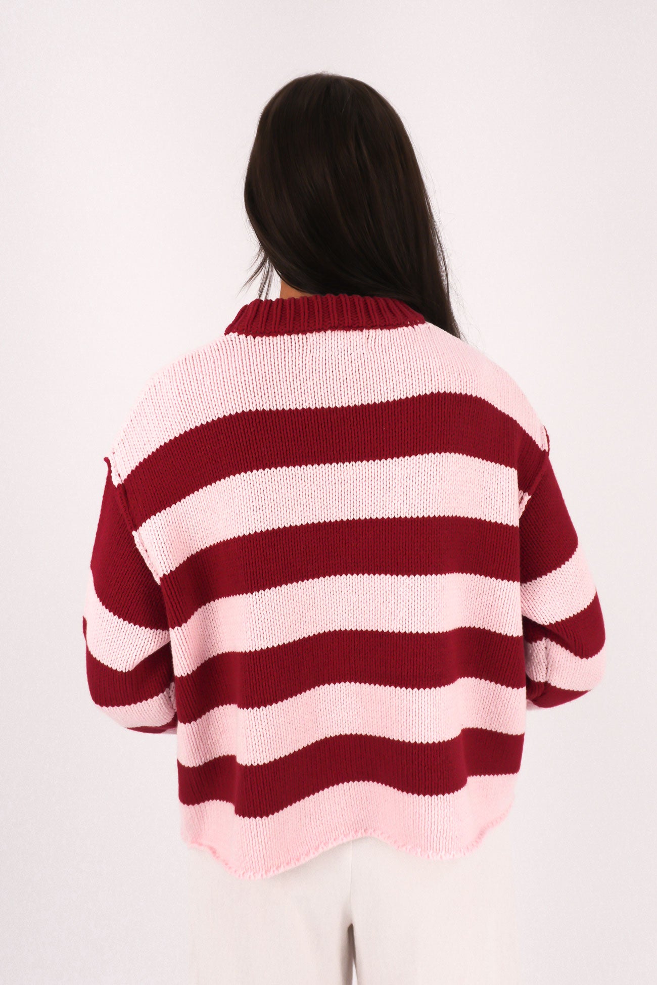 Hawke Knit Pink Red Stripe