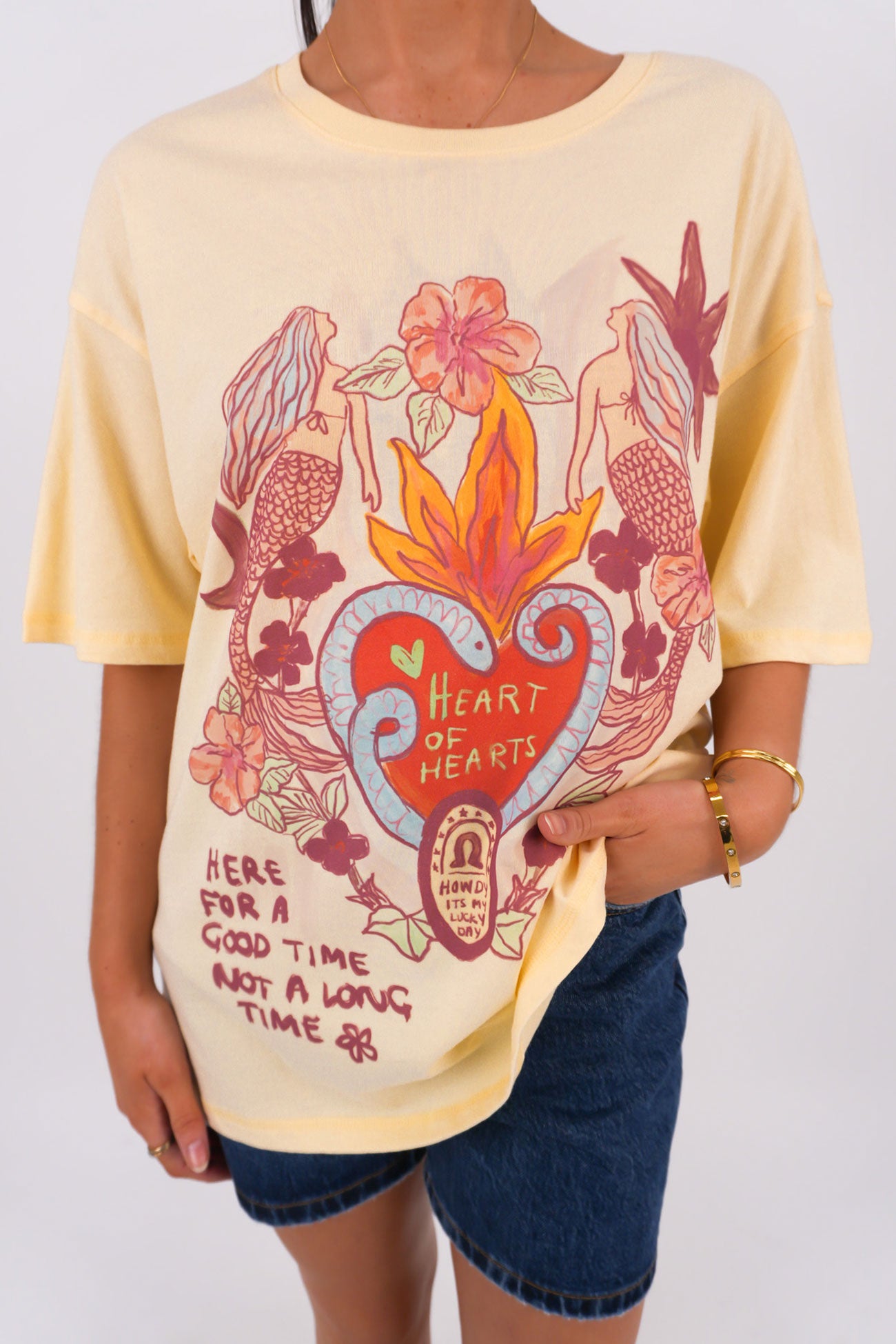 Heart Of Hearts Tee Lemon