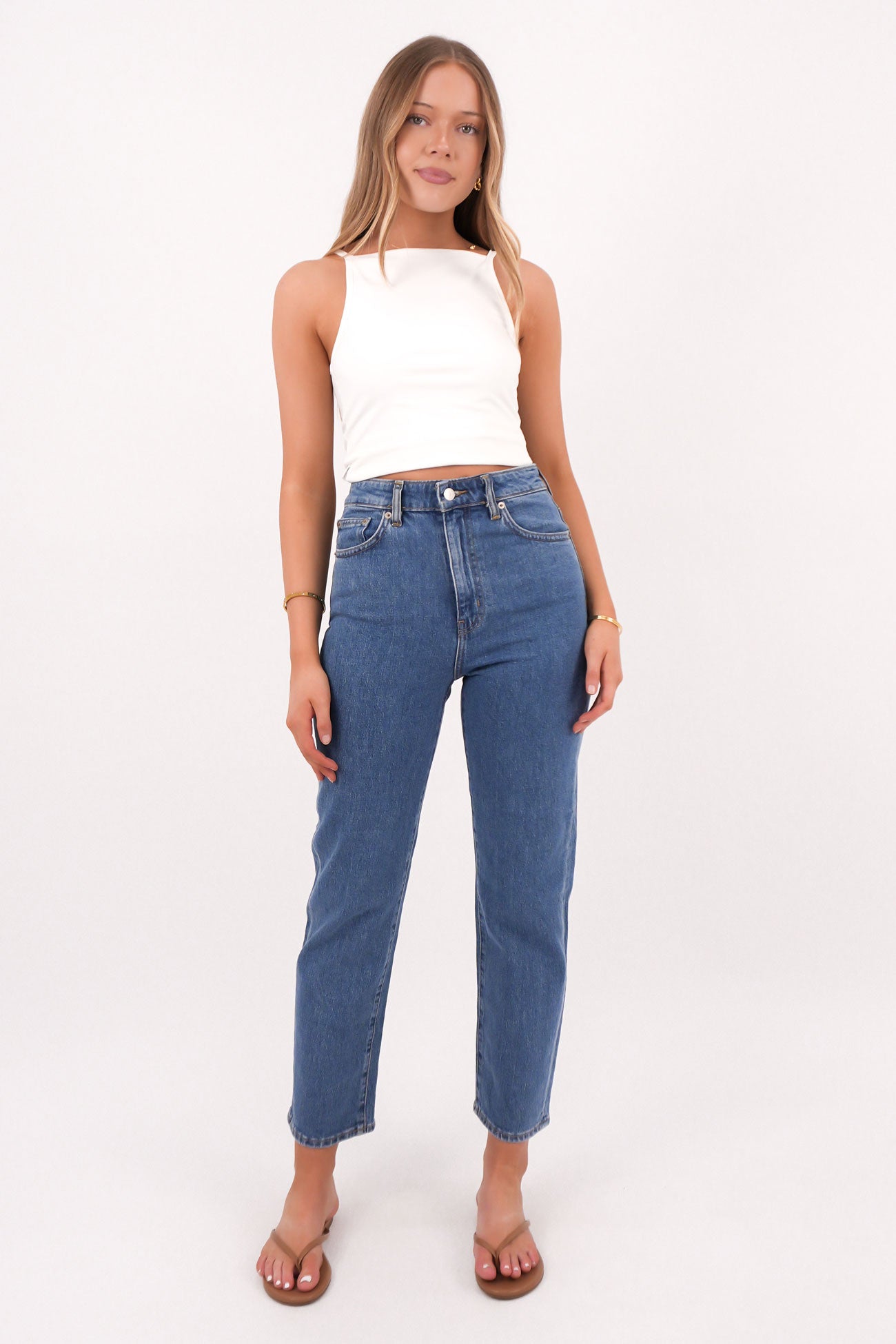 Hi Straight Crop Jean Forever Blue