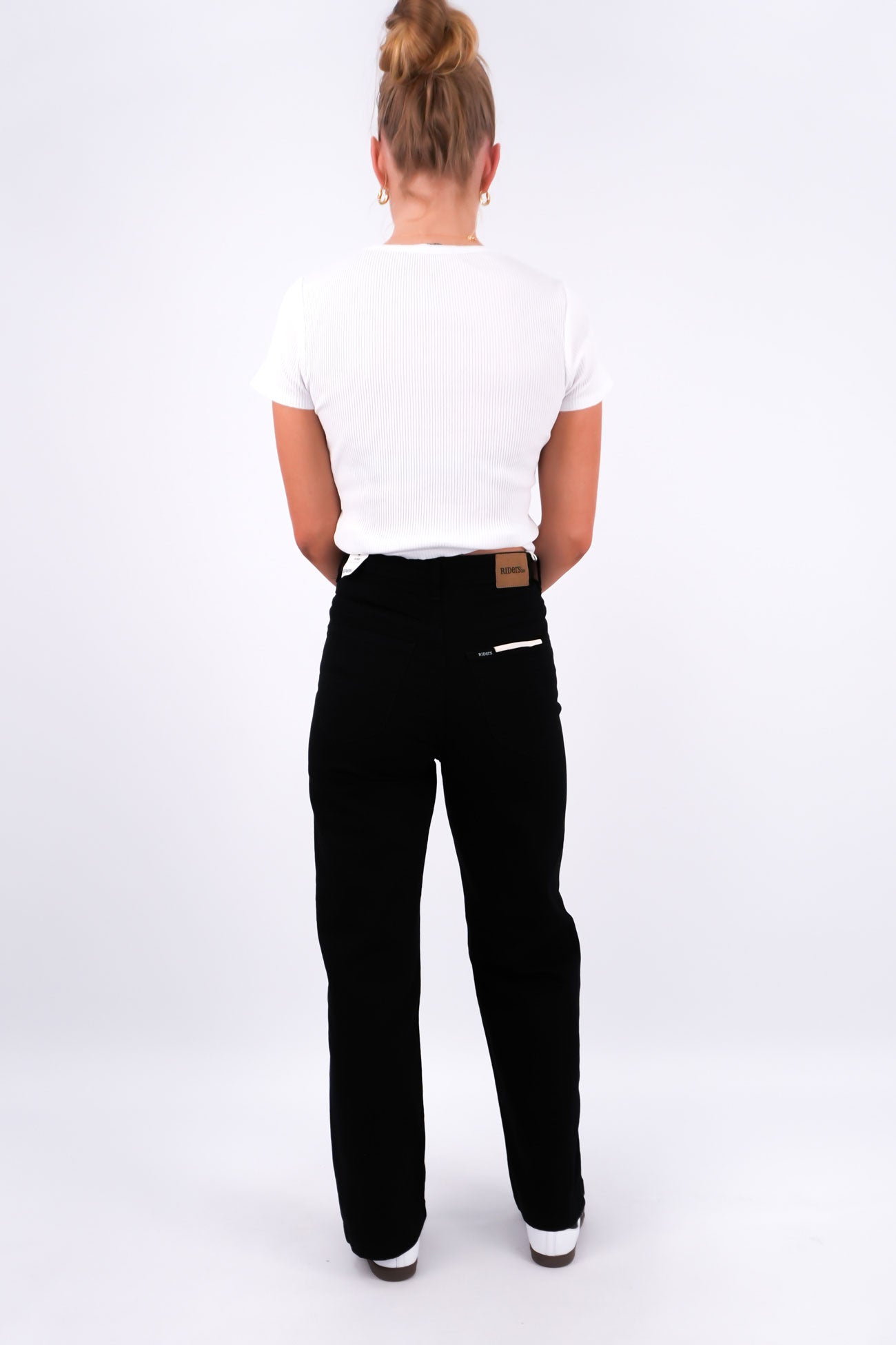 Hi Wide Jean Washed Black Petite