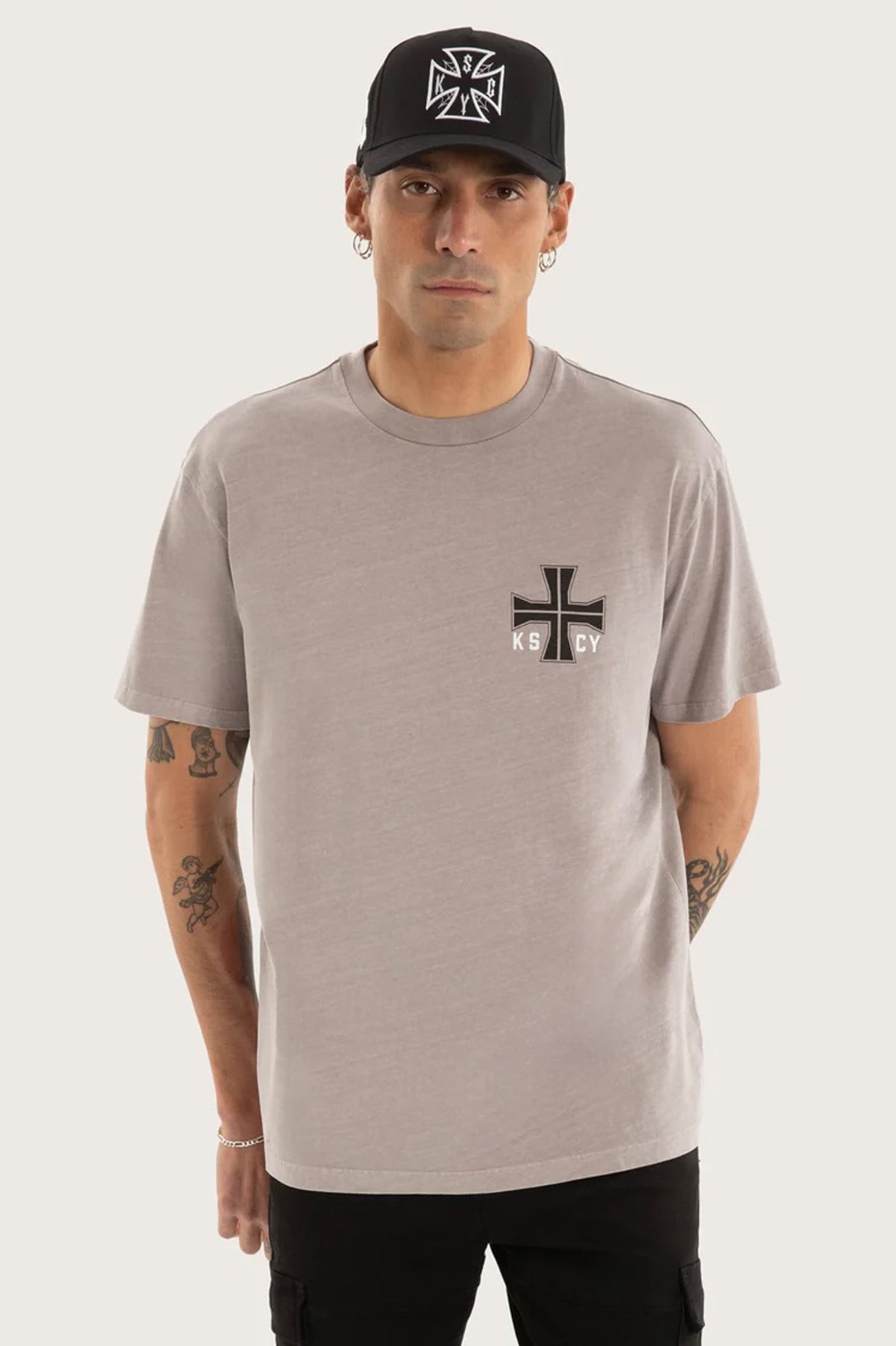 Hollow Relaxed Tee Pigment Gull f1