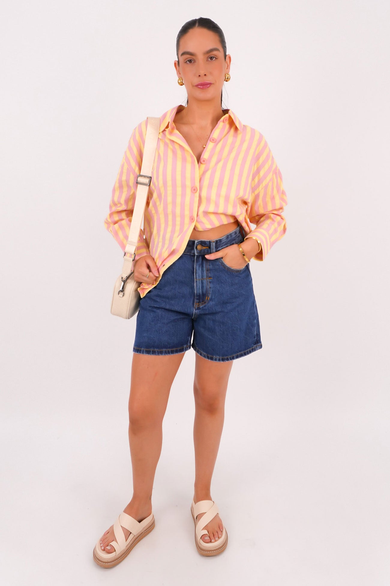 Hutton Shirt Pink Yellow