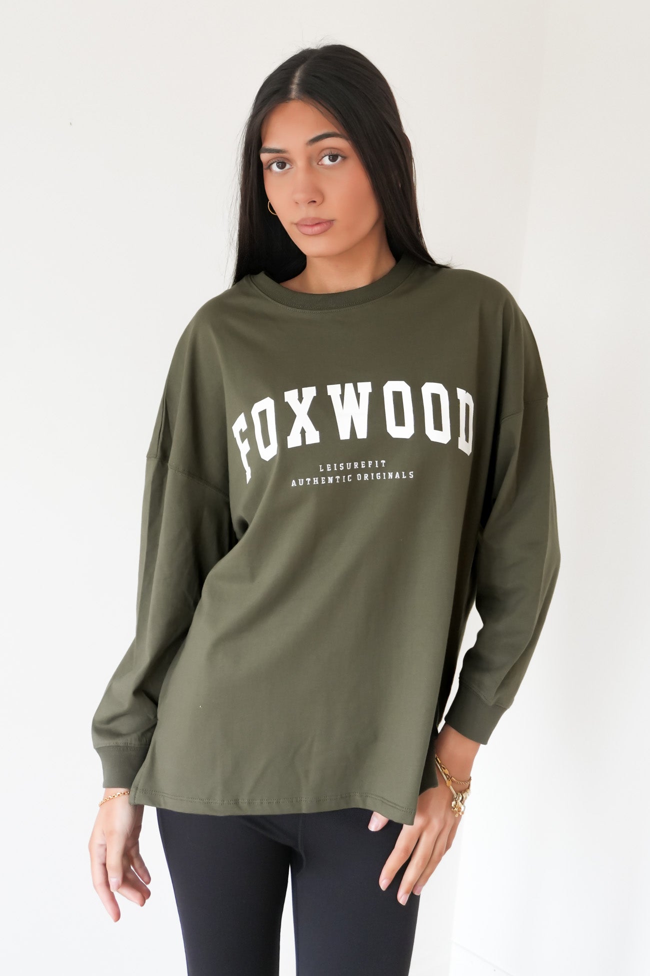 Interval Long Sleeve Khaki White
