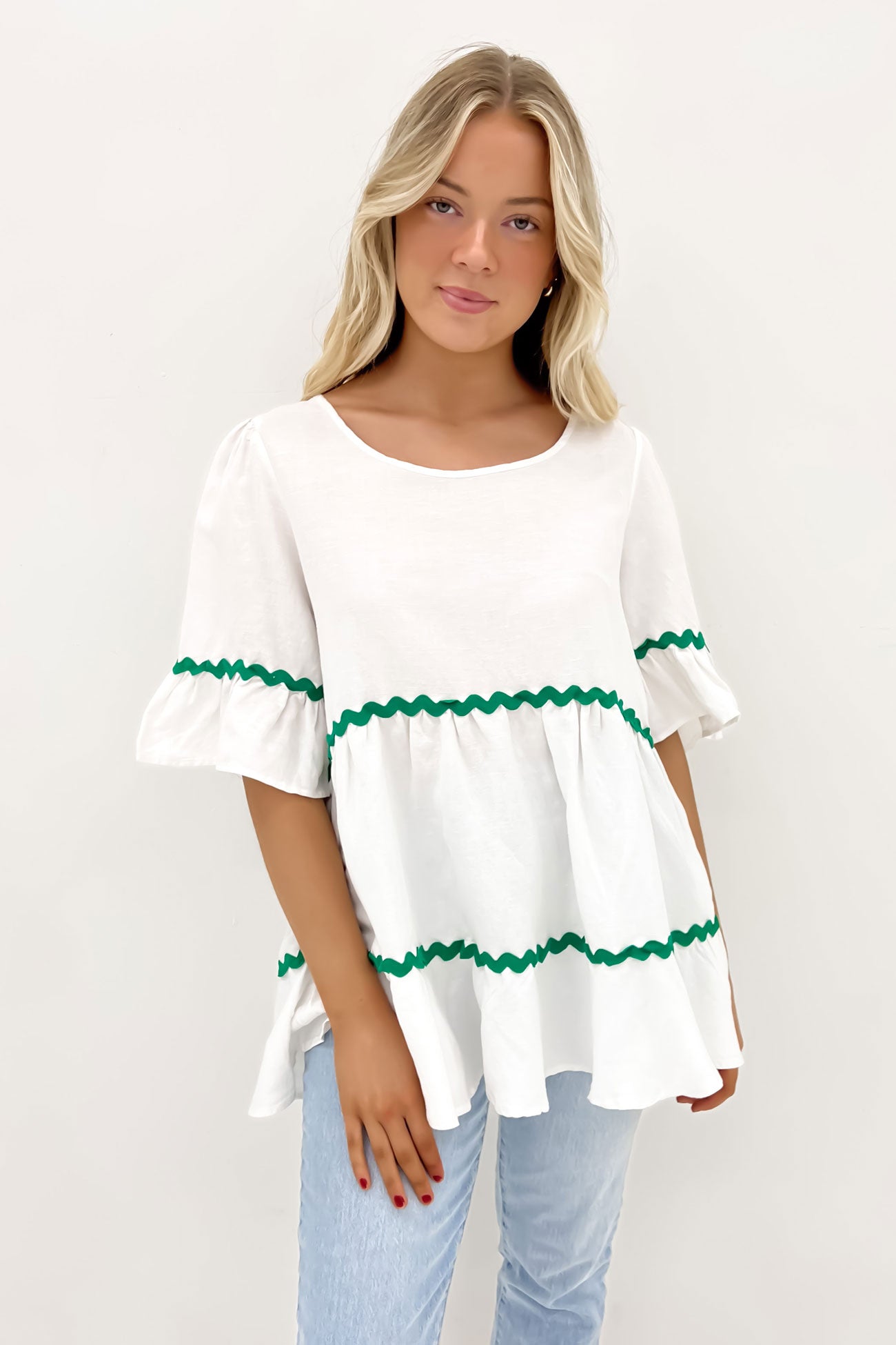 Isaac Top White Green