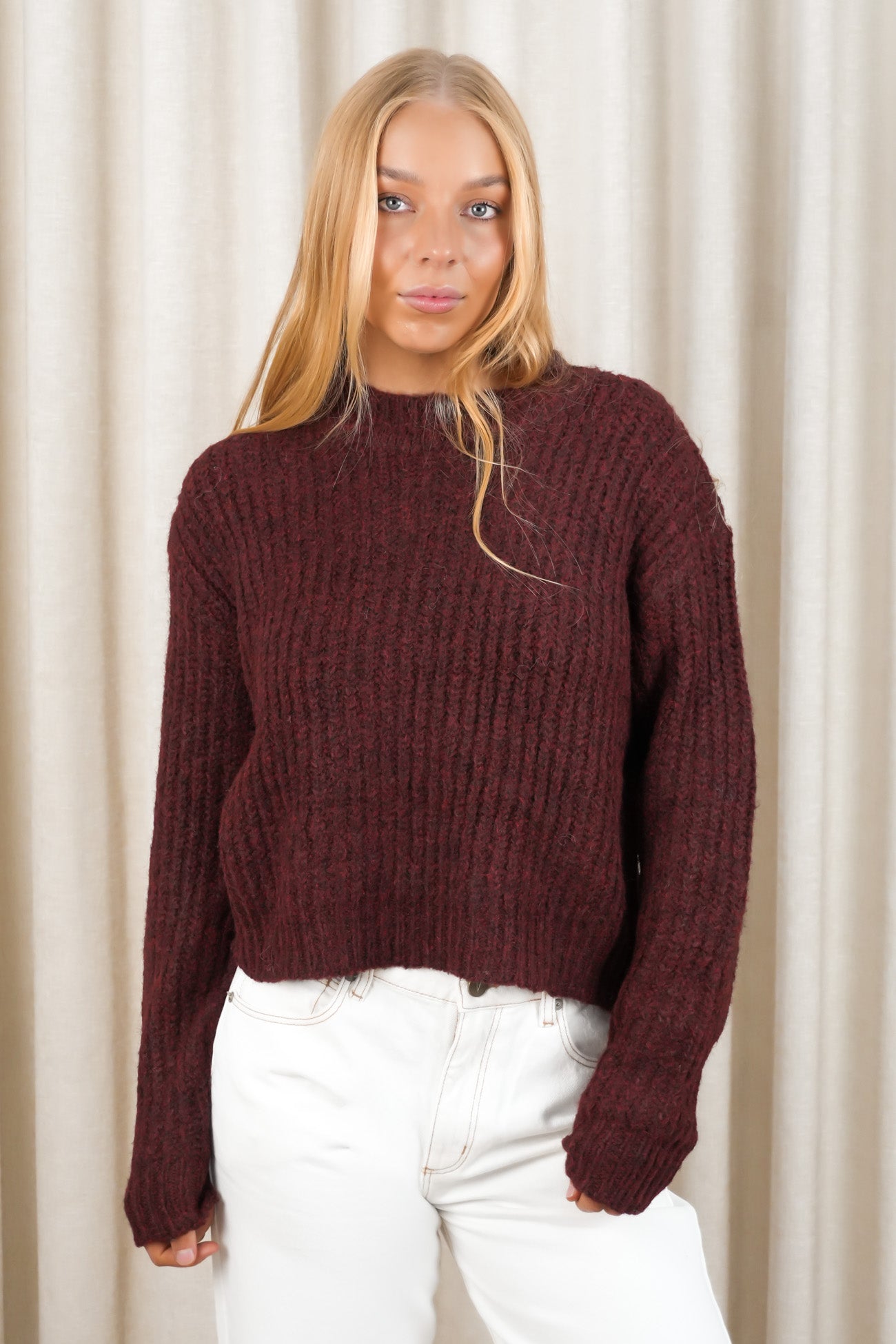 Ivy Knit Jumper Wine