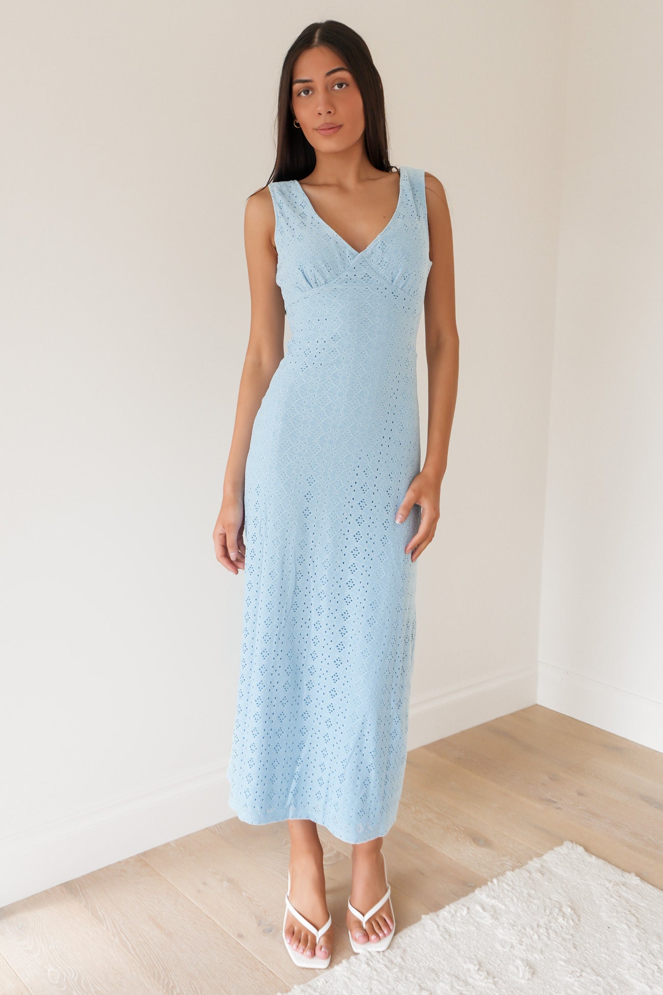 Ivy Stretch Maxi Dress Blue