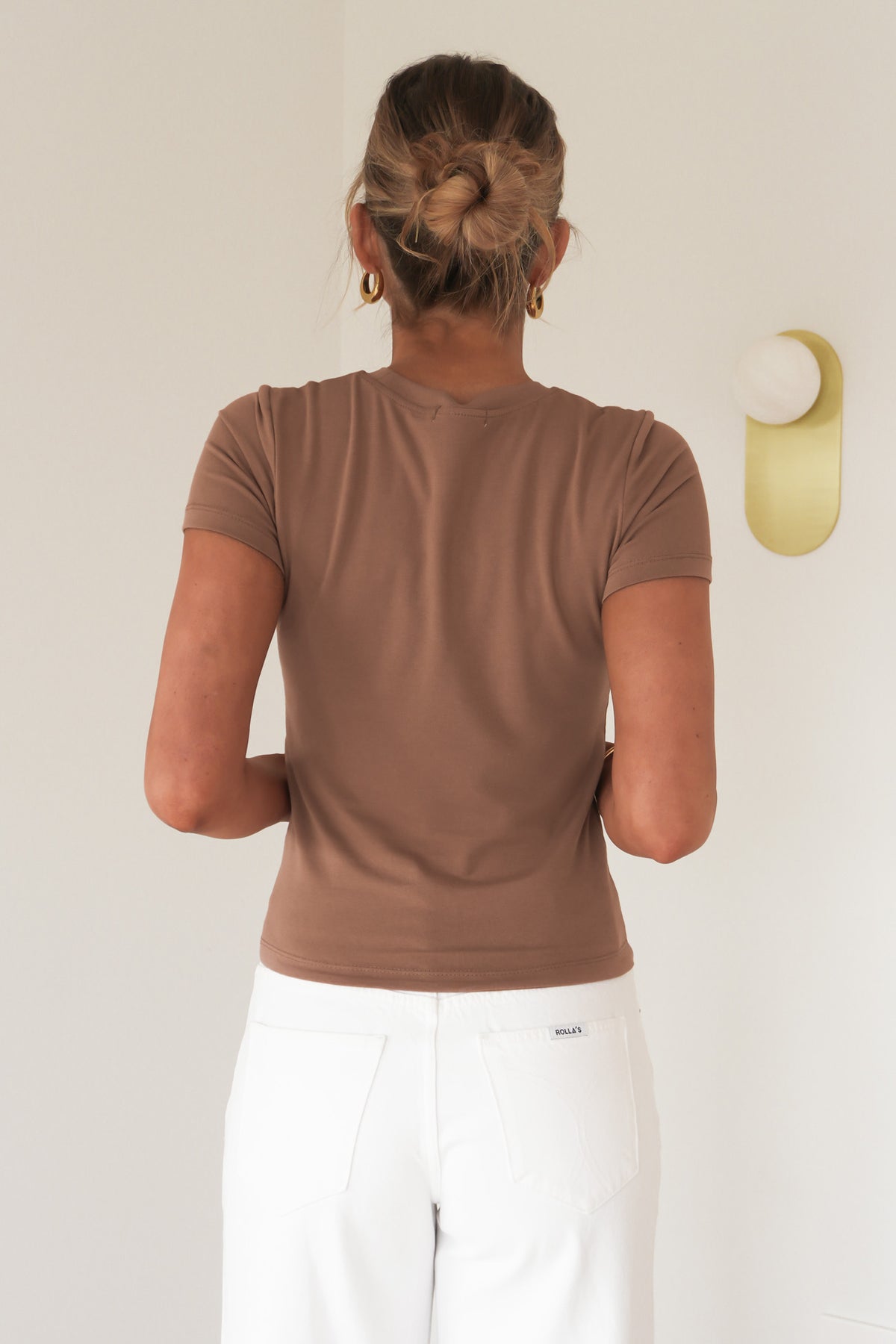 Jai Stretch Baby Tee Brown