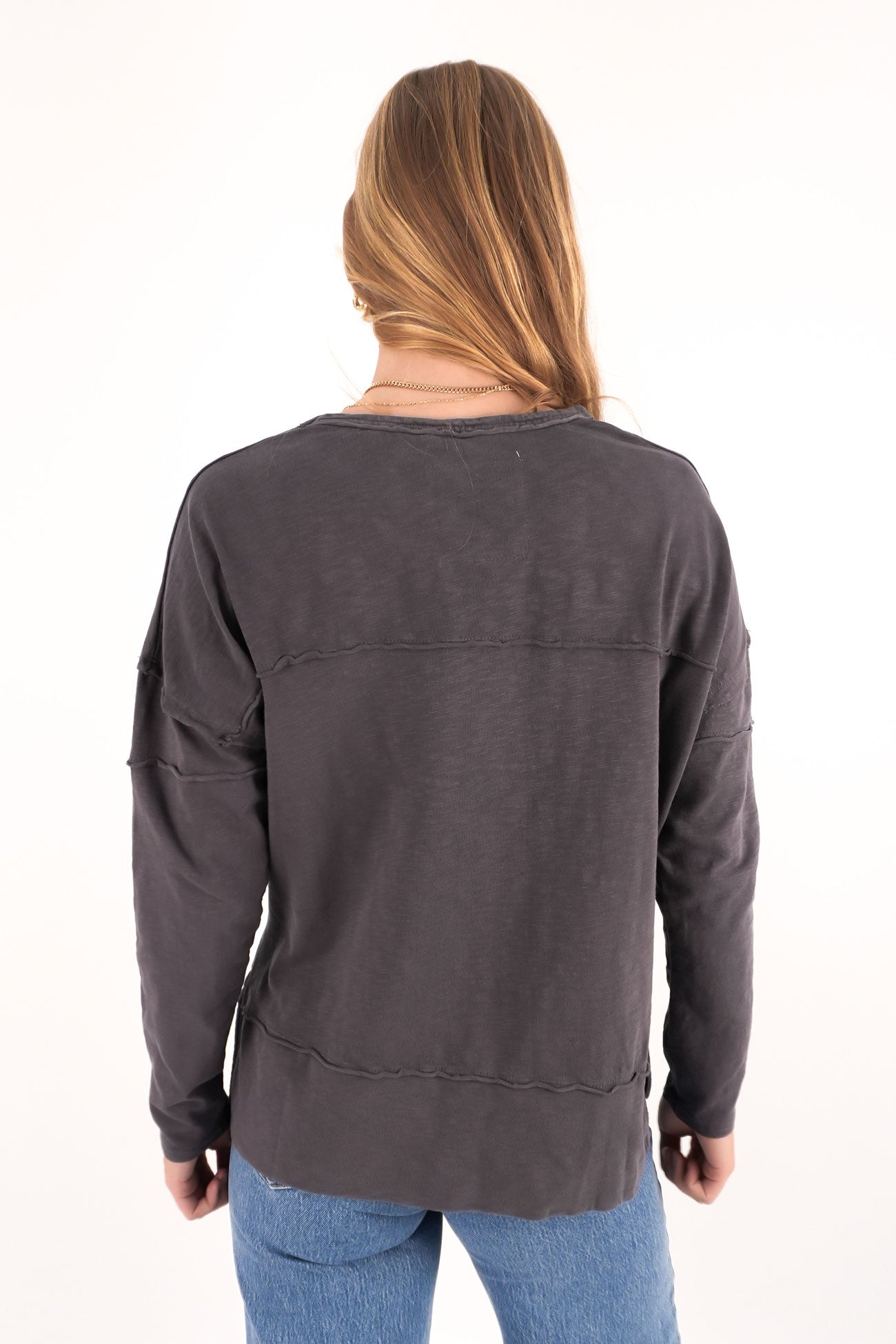 Jayne Throw On Top Charcoal