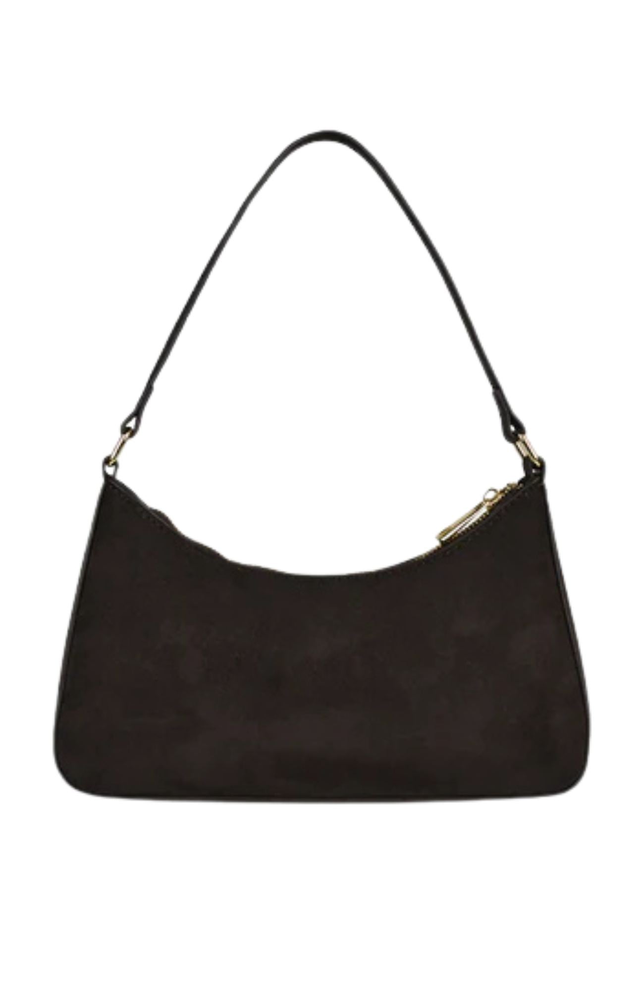Josee Bag Espresso Faux Suede Gold