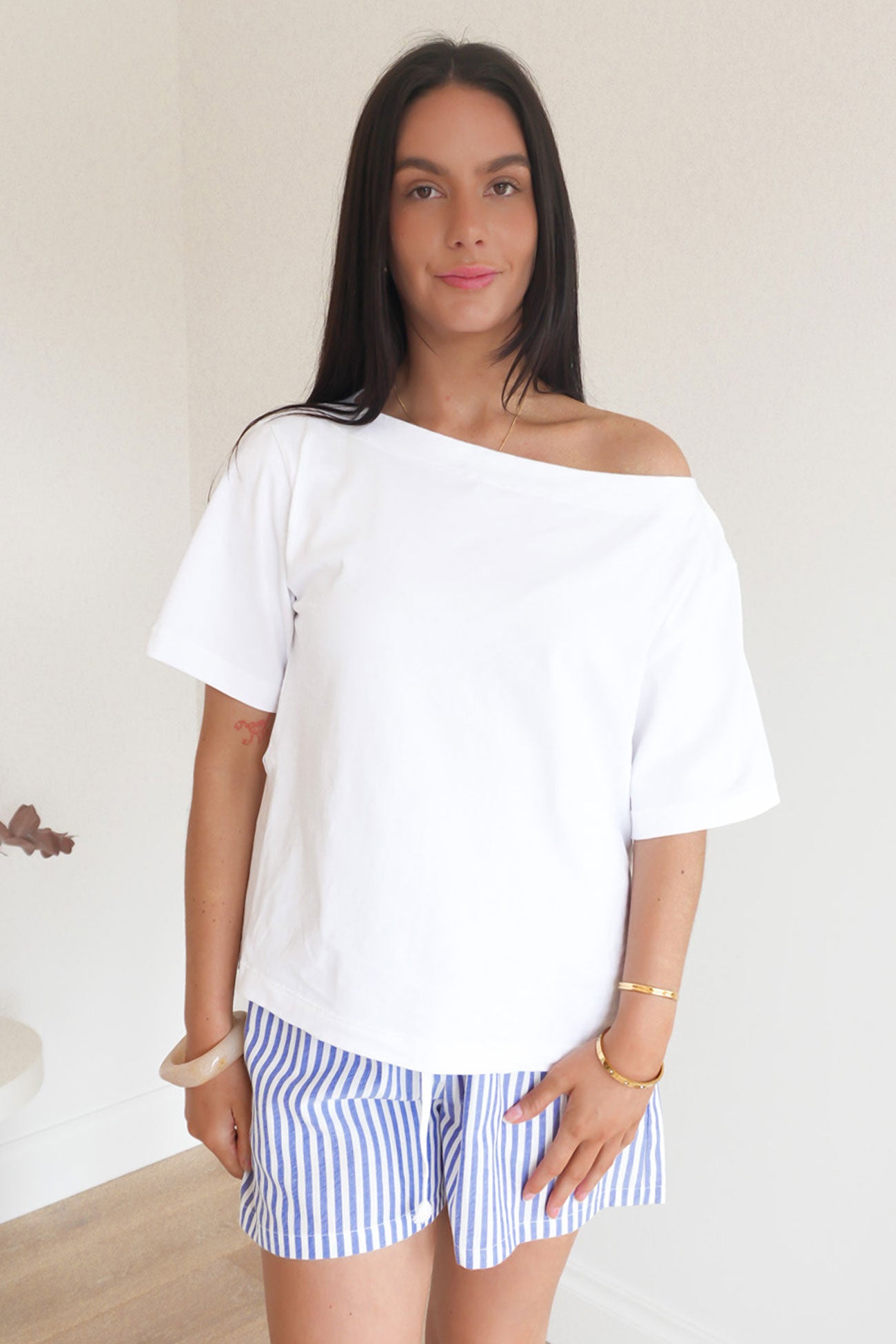 Jovie Shorts Navy Stripe