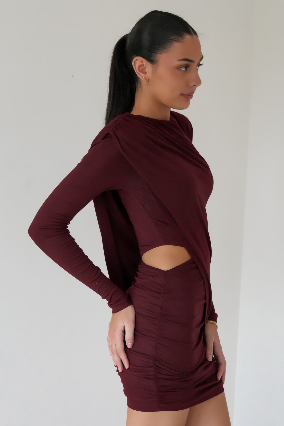Jypsie Mini Dress Burgundy