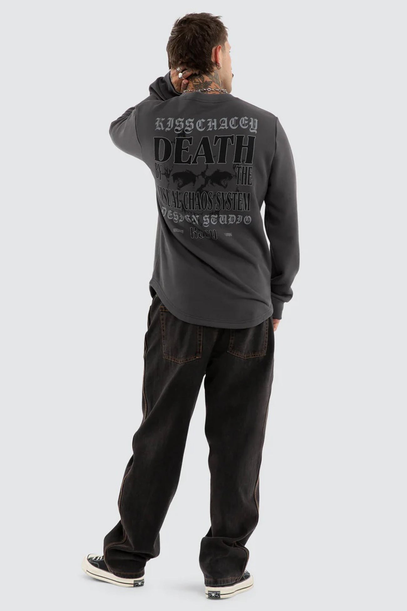 Insurgence Dual Curved Sweater Asphalt