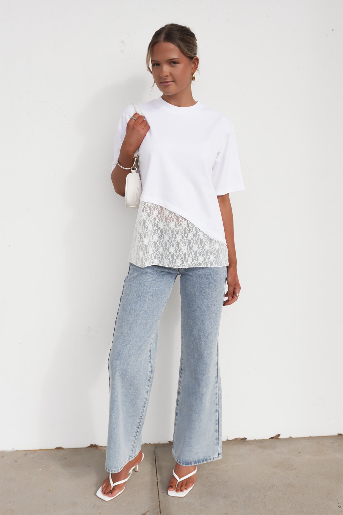 Kamilo Lace Tee White