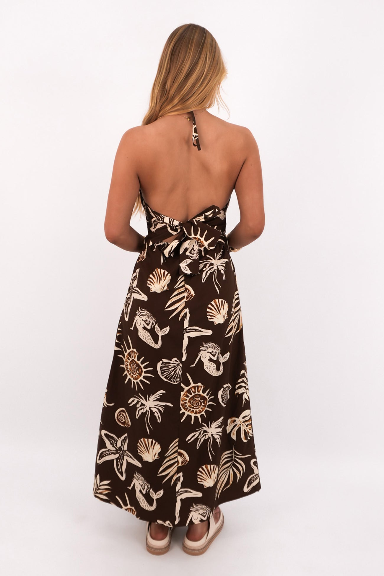 Kendrah Midi Dress Mermaid Palm