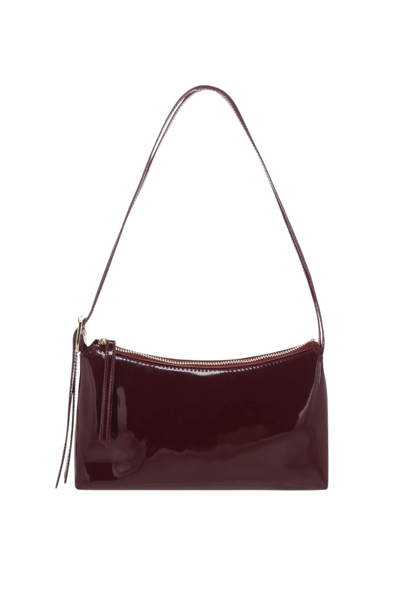 Kiah Shoulder Bag Dark Cherry Patent
