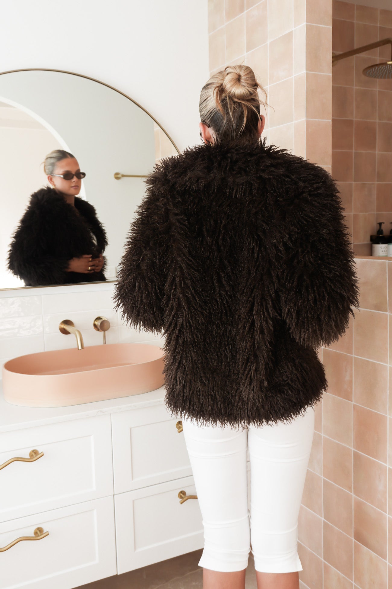 Kiki Faux Fur Coat Chocolate