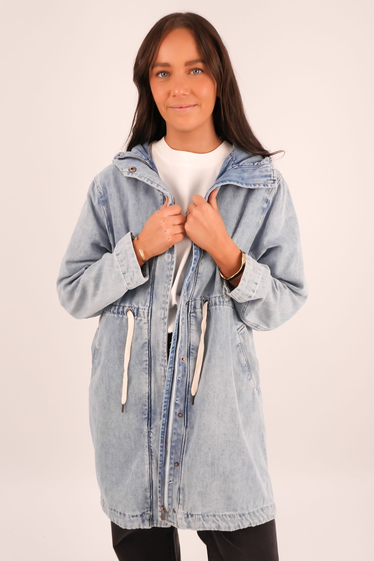 Kingston Longline Anorak Light Blue