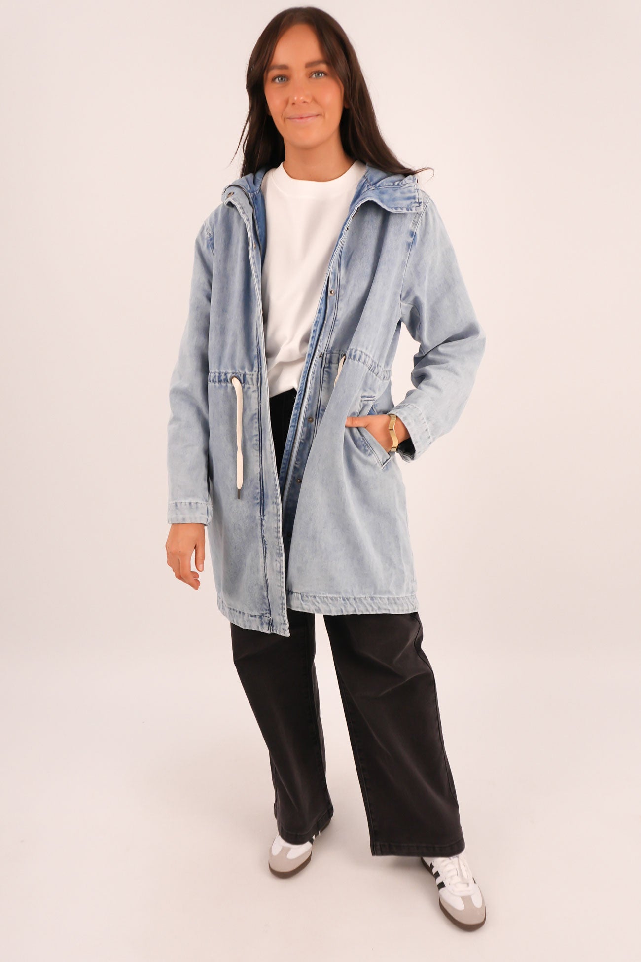 Kingston Longline Anorak Light Blue