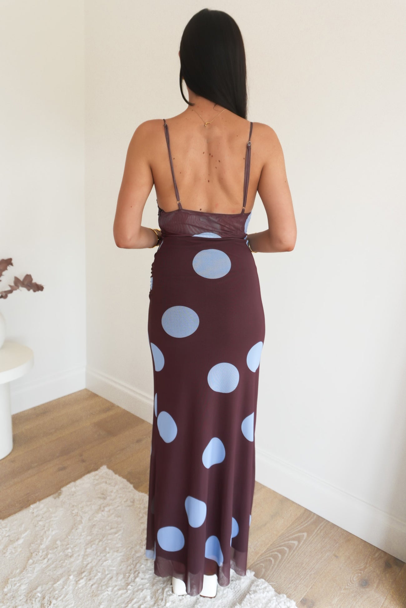 Kirrily Maxi Dress Chocolate Polka Dot