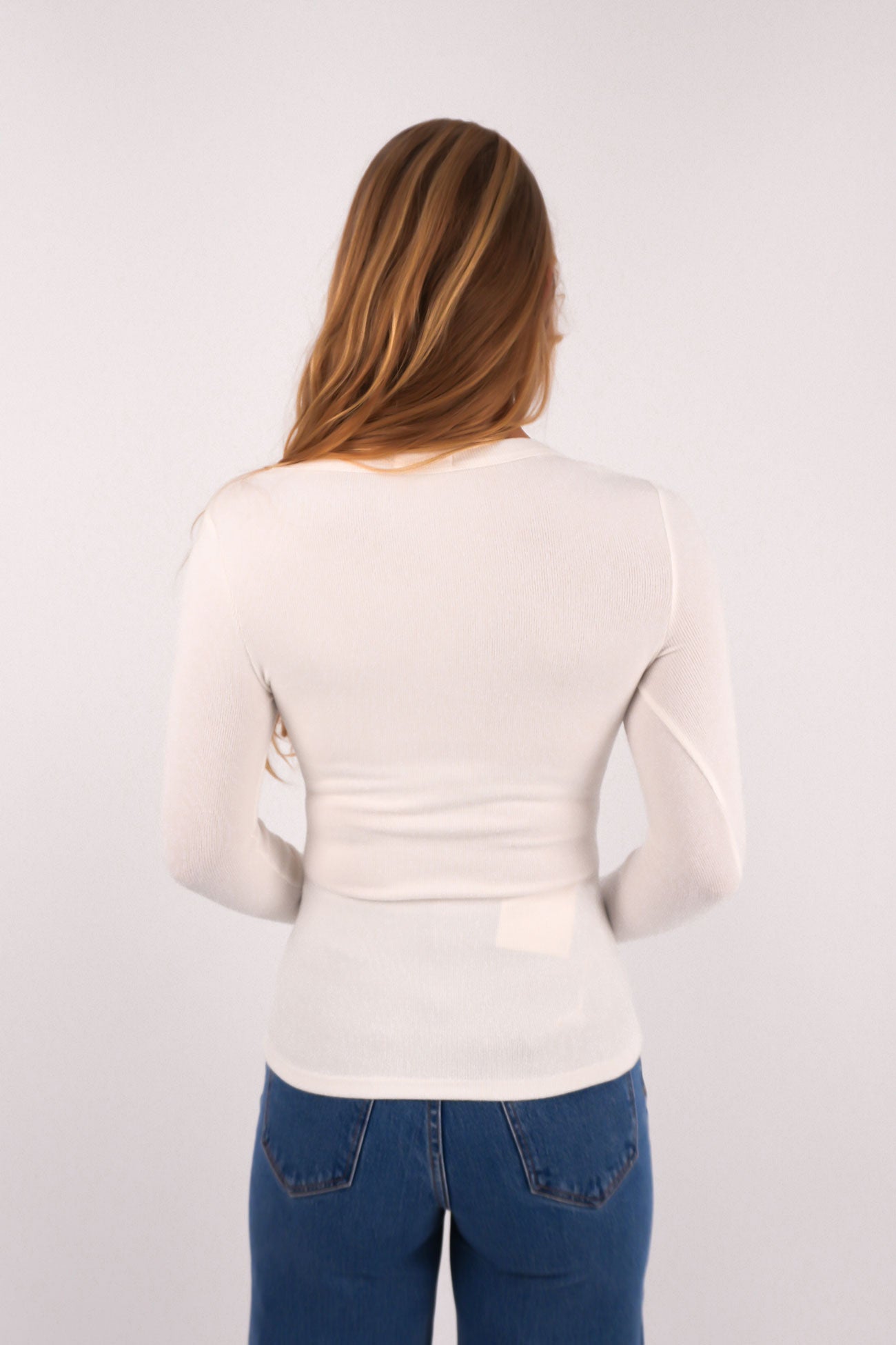 Krissy Long Sleeve Top White