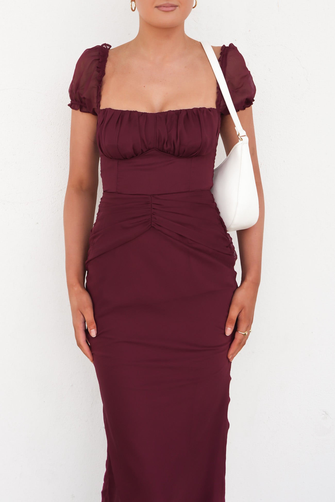 Kyeesha Midi Dress Wine
