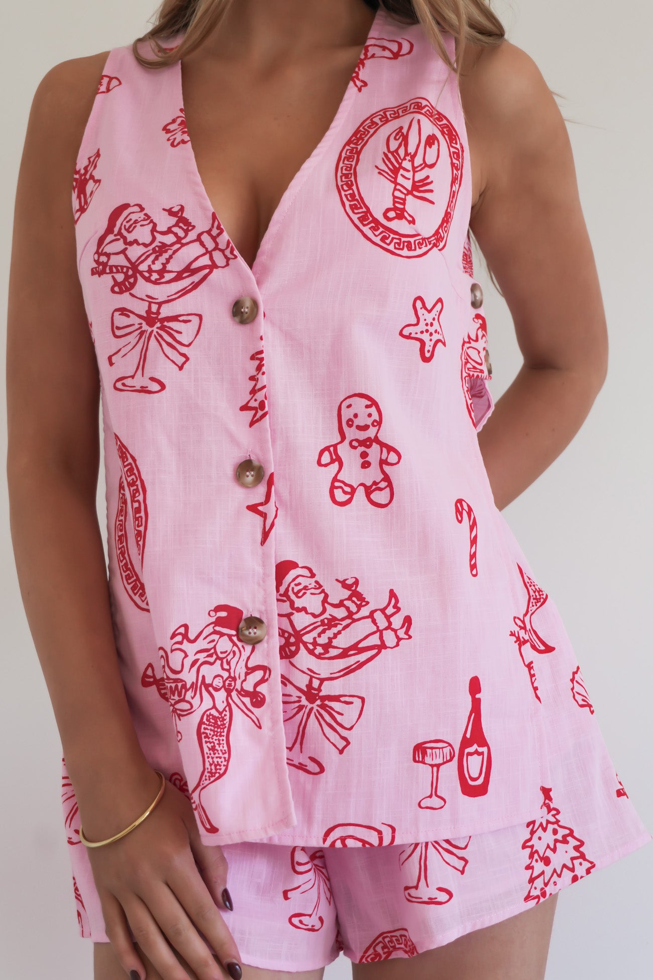 Kylae Set Pink Santa