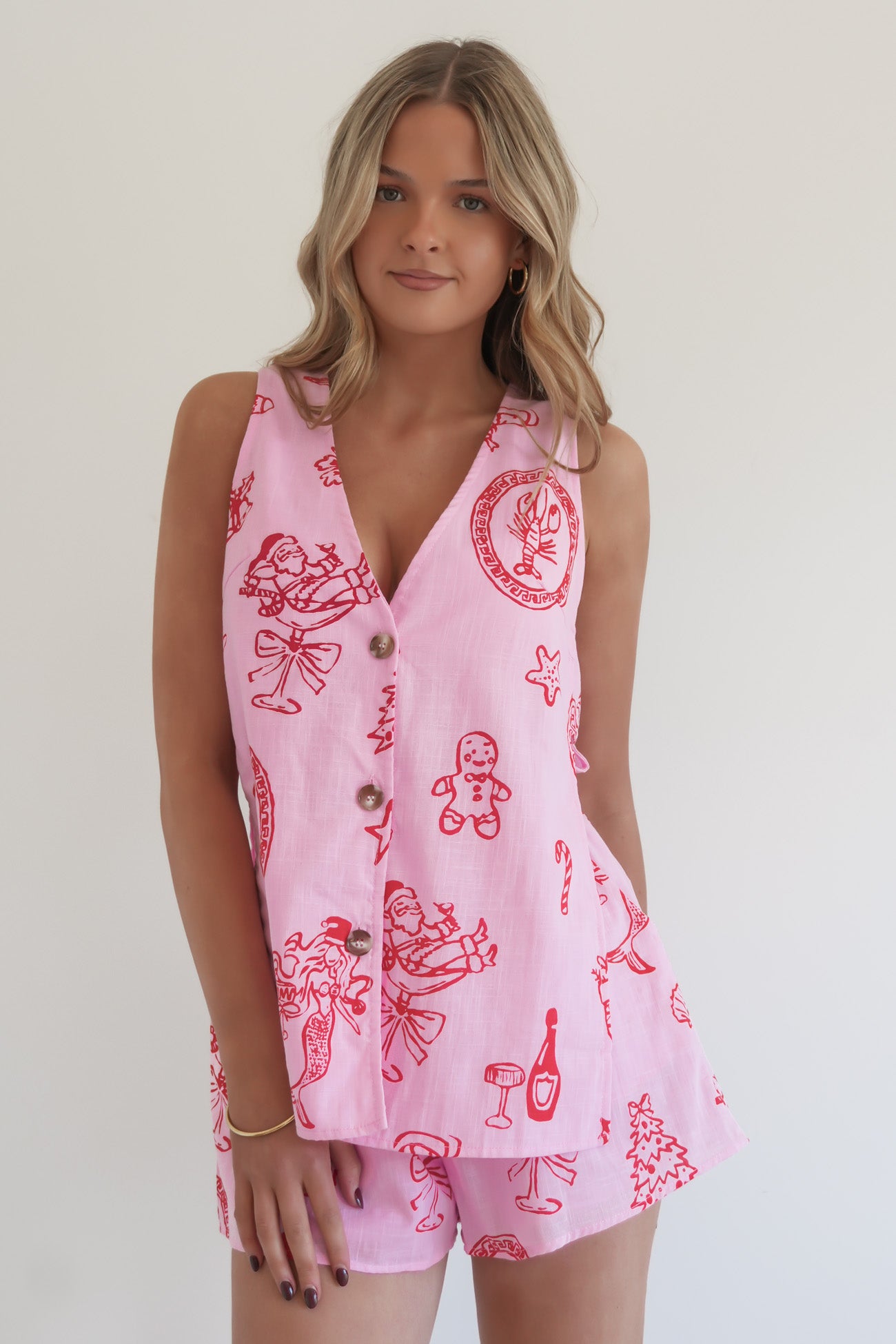 Kylae Set Pink Santa