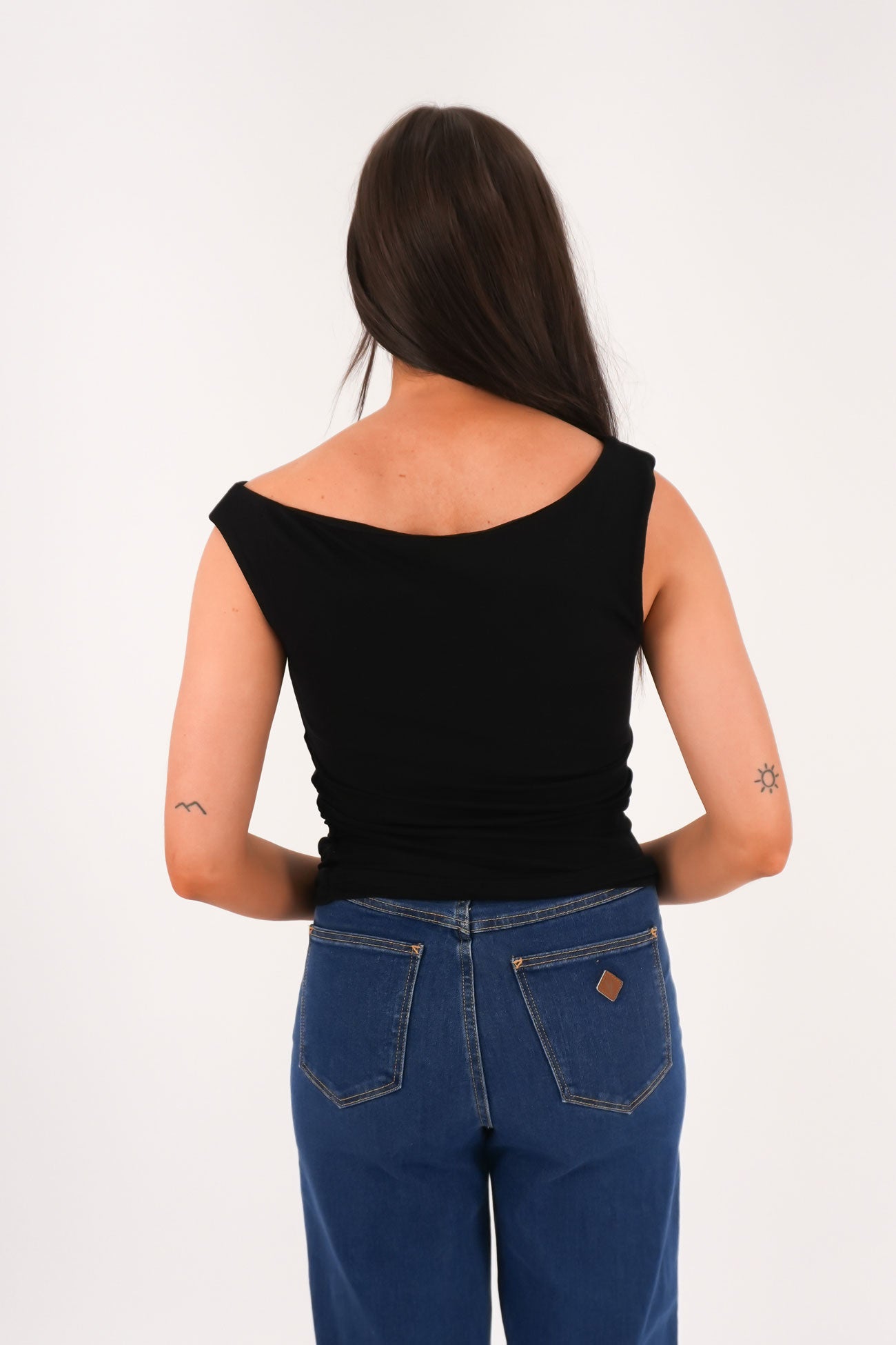Kylie Off Shoulder Top Black